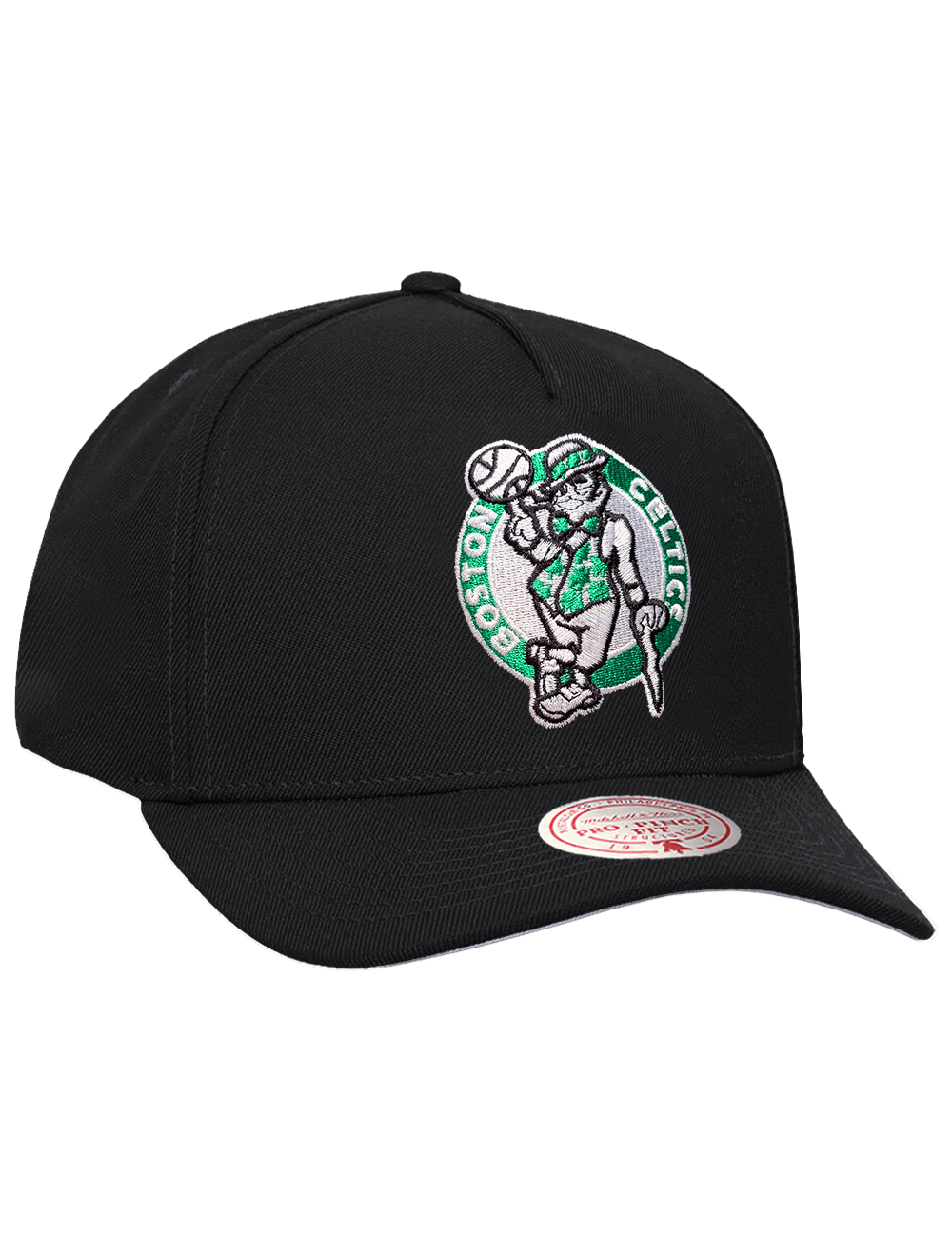 Mitchell And Ness Caps OSFM Boston Celtics Mitchell & Ness NBA Team Pro Pinch Snapback Hat - Black