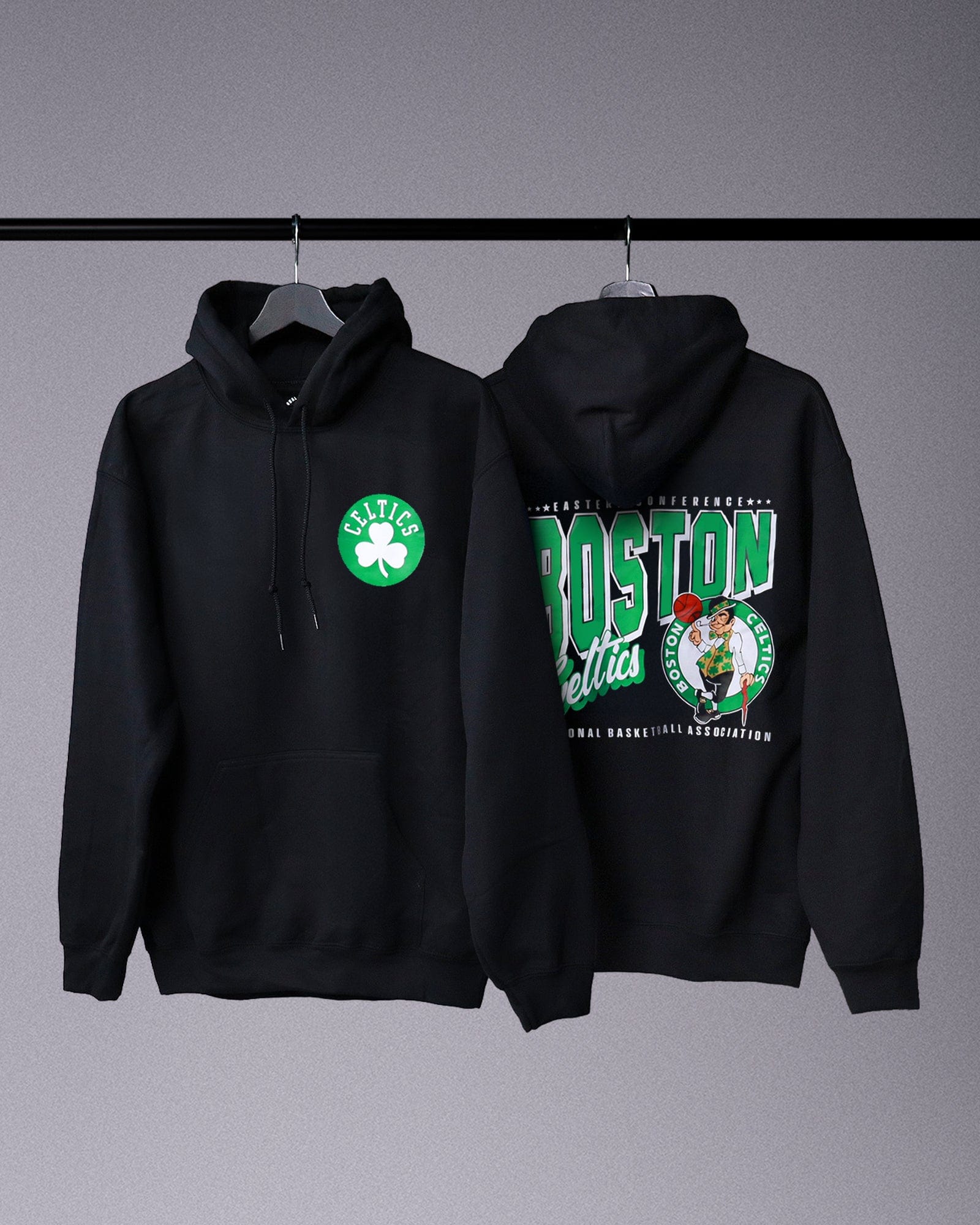 NBA Essentials Jumpers Boston Celtics NBA Essentials Clarkdale Hoodie Jumper - Black