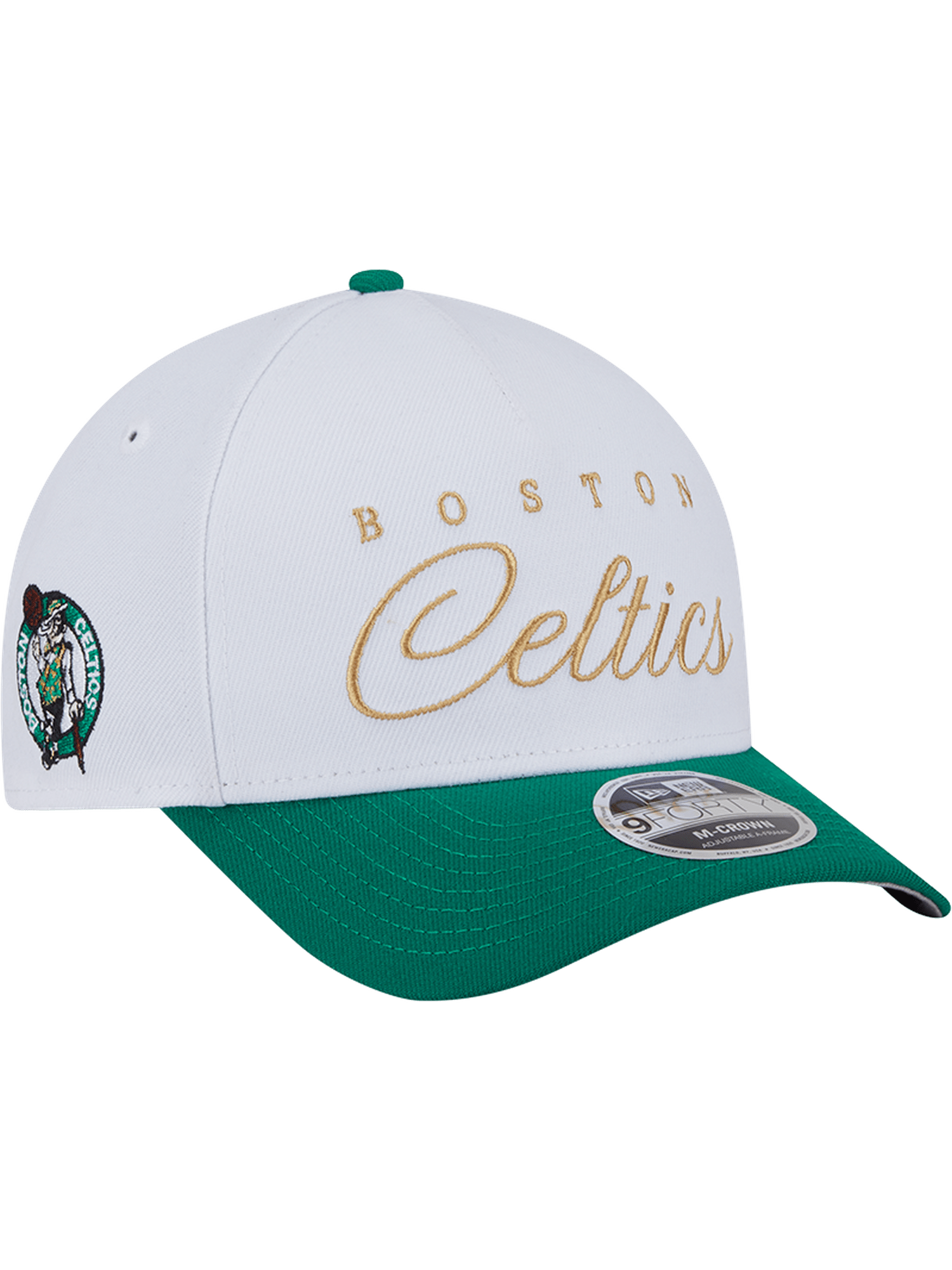 New Era Caps Boston Celtics New Era NBA 25 Draft 9FORTY M-Crown A-Frame Snapback Hat - White