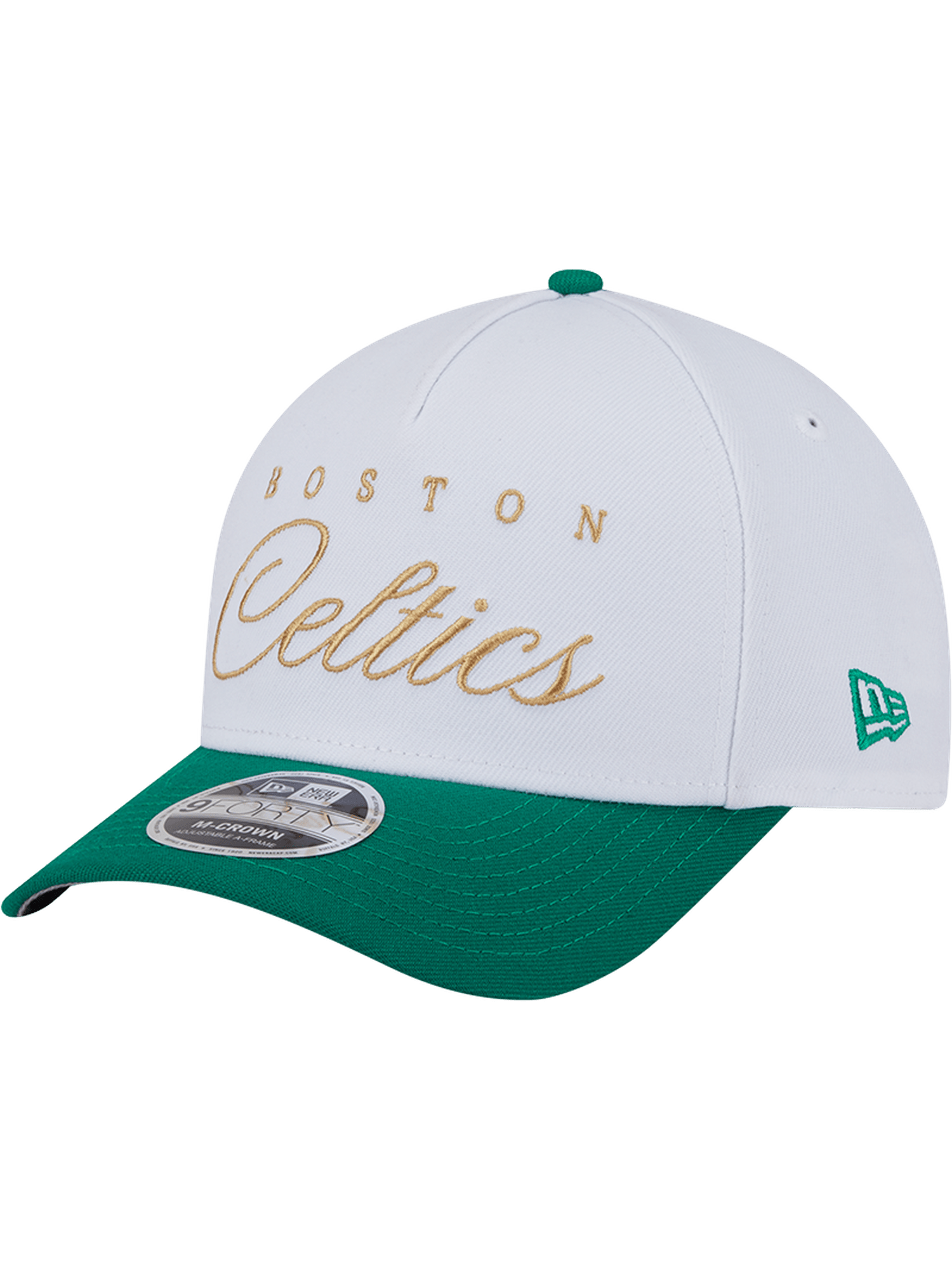 New Era Caps Boston Celtics New Era NBA 25 Draft 9FORTY M-Crown A-Frame Snapback Hat - White