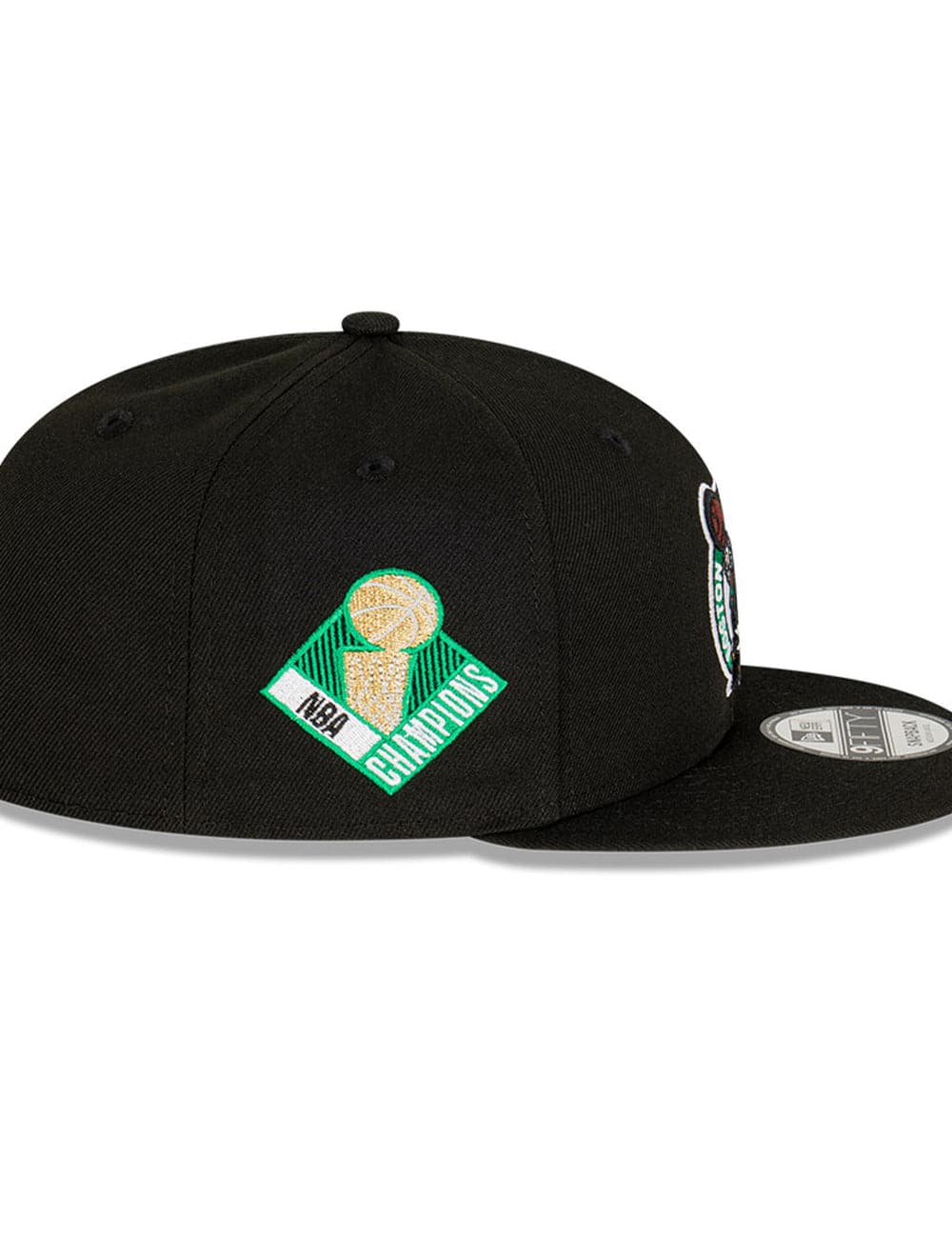New Era Caps Boston Celtics New Era NBA Champs Patch 9FIFTY Snapback Hat - Black
