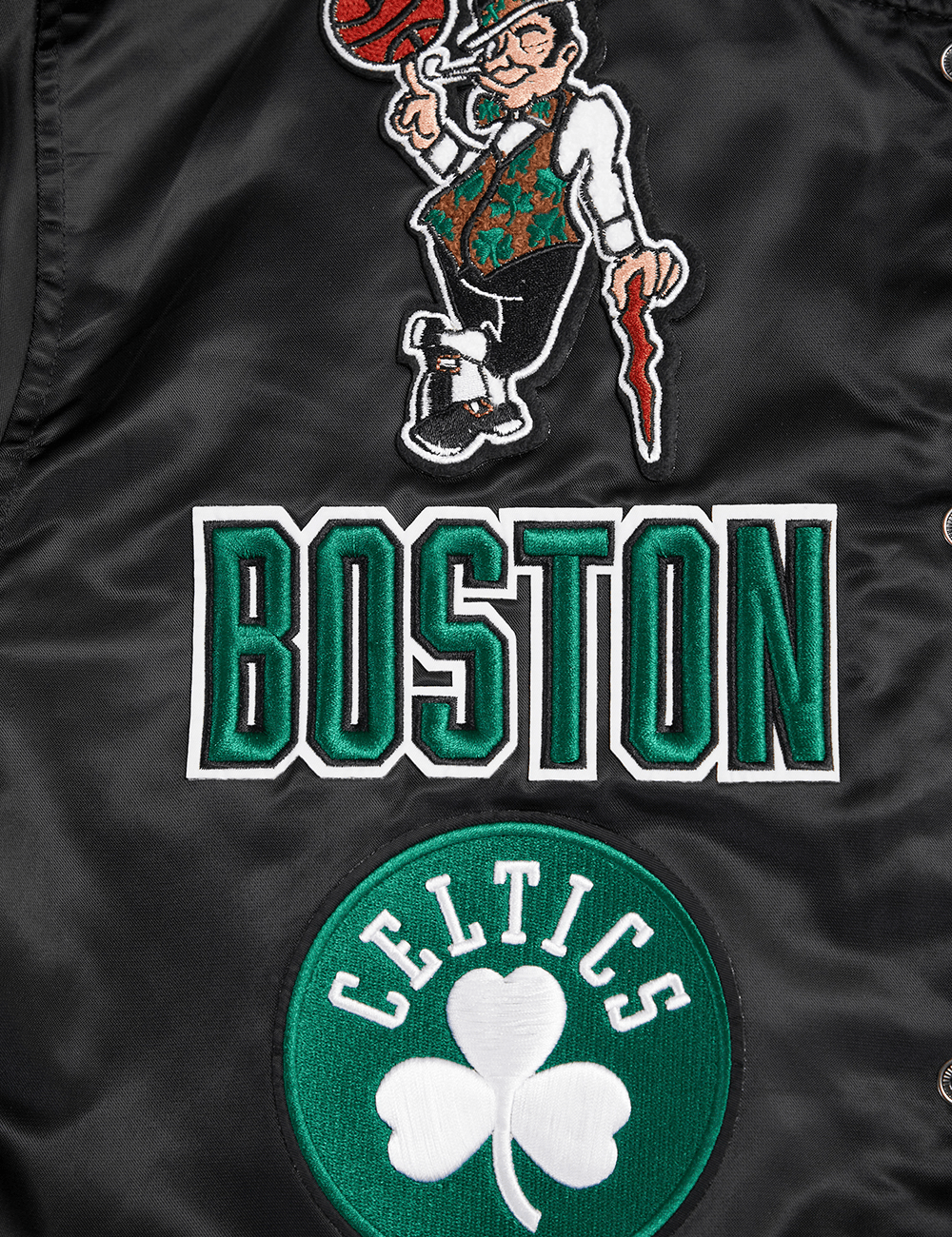Pro Standard Jackets Boston Celtics Pro Standard NBA Retro Classic Lightweight Satin Jacket - Black