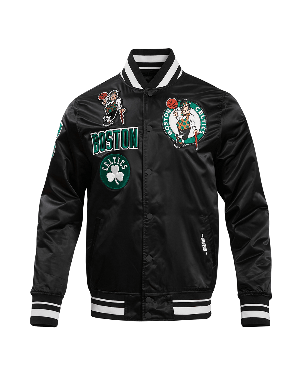 Pro Standard Jackets Boston Celtics Pro Standard NBA Retro Classic Lightweight Satin Jacket - Black