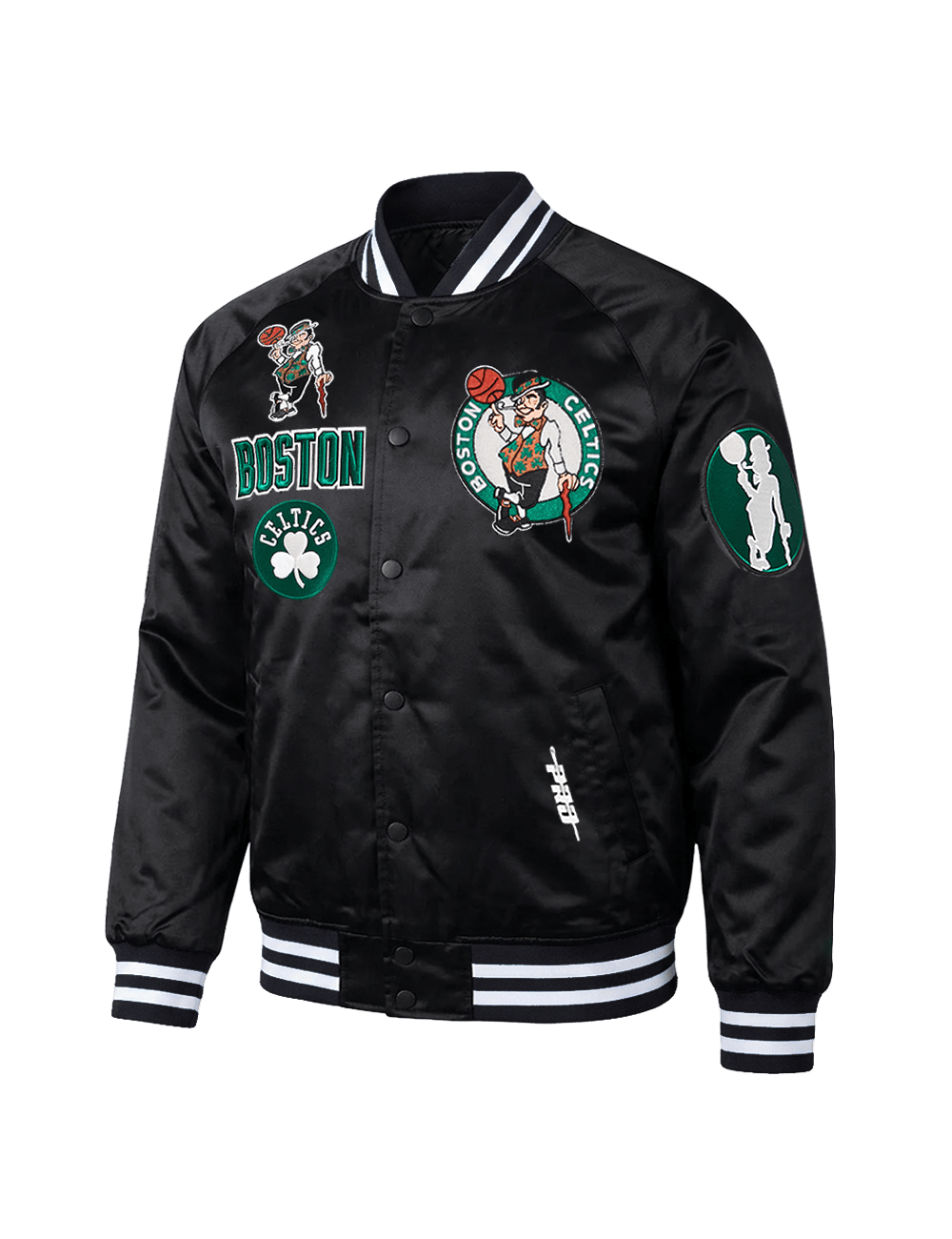 Pro Standard Jackets Boston Celtics Pro Standard NBA Retro Classic Lightweight Satin Jacket - Black
