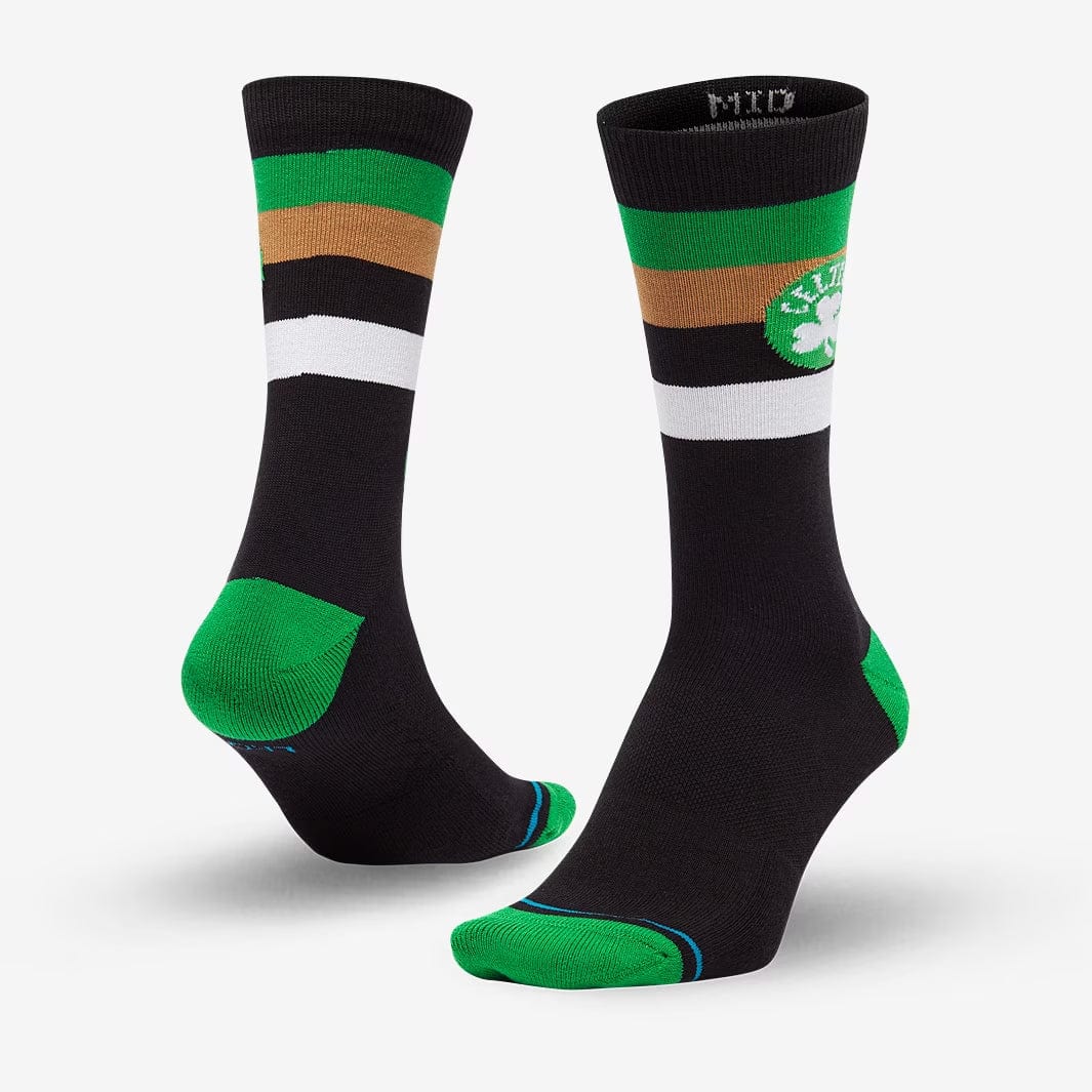 Stance Socks Large (9-12 US) Boston Celtics Stance NBA Stripe Crew Socks - Black