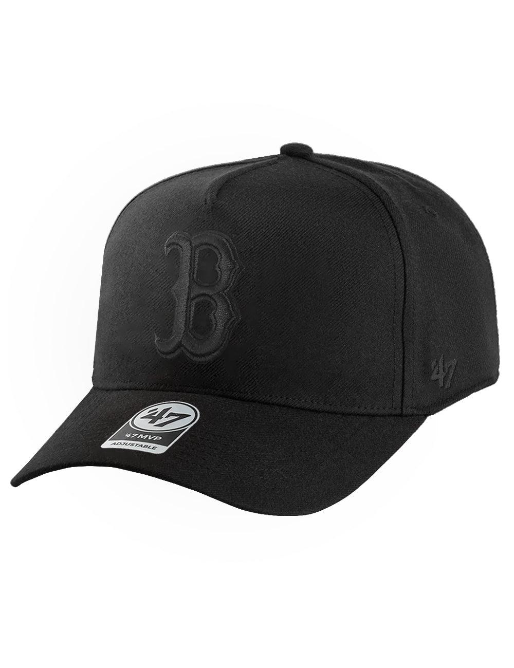 47 Brand Caps Boston Red Sox '47 MLB Black On Black MVP DT Snapback Hat