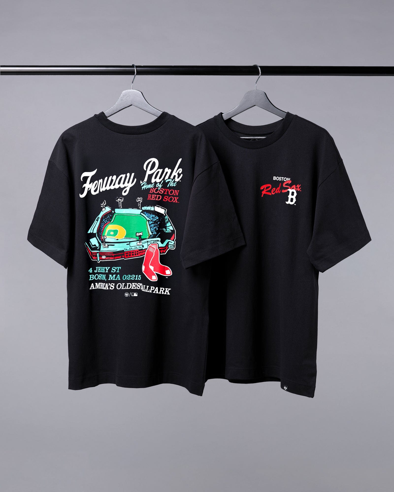 47 Brand T-Shirts Boston Red Sox '47 MLB Stadium Vintage Foundation T-Shirt - Black
