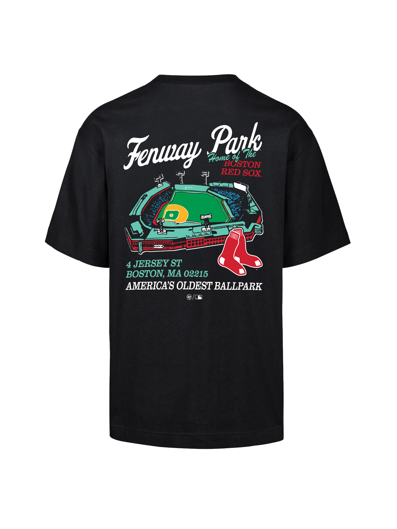 47 Brand T-Shirts Boston Red Sox '47 MLB Stadium Vintage Foundation T-Shirt - Black