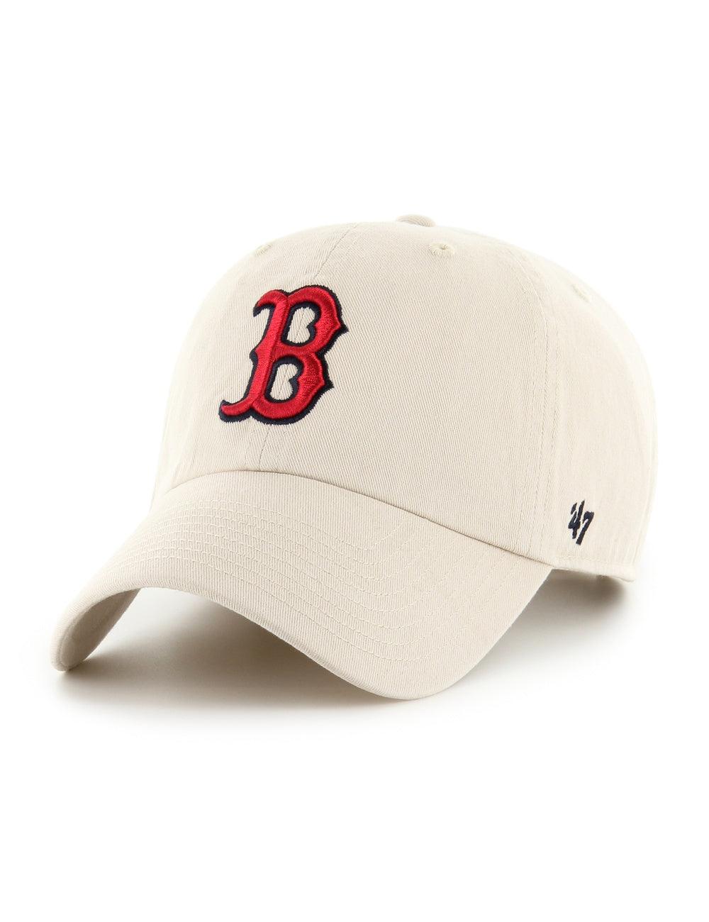 47 Brand Caps Boston Red Sox '47 MLB Team Clean Up Strapback Hat - Bone