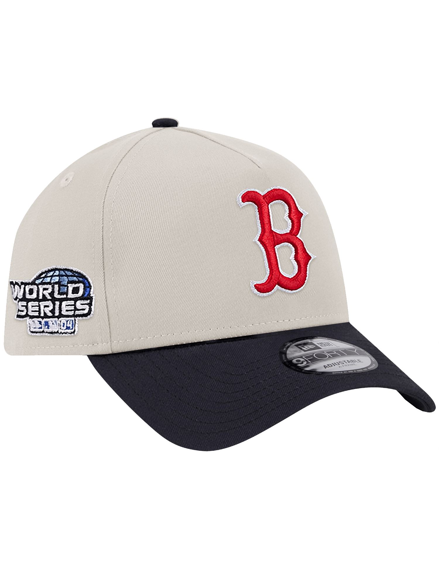 New Era Caps Boston Red Sox New Era MLB 04 World Series 9FORTY A-Frame Snapback Hat - Stone