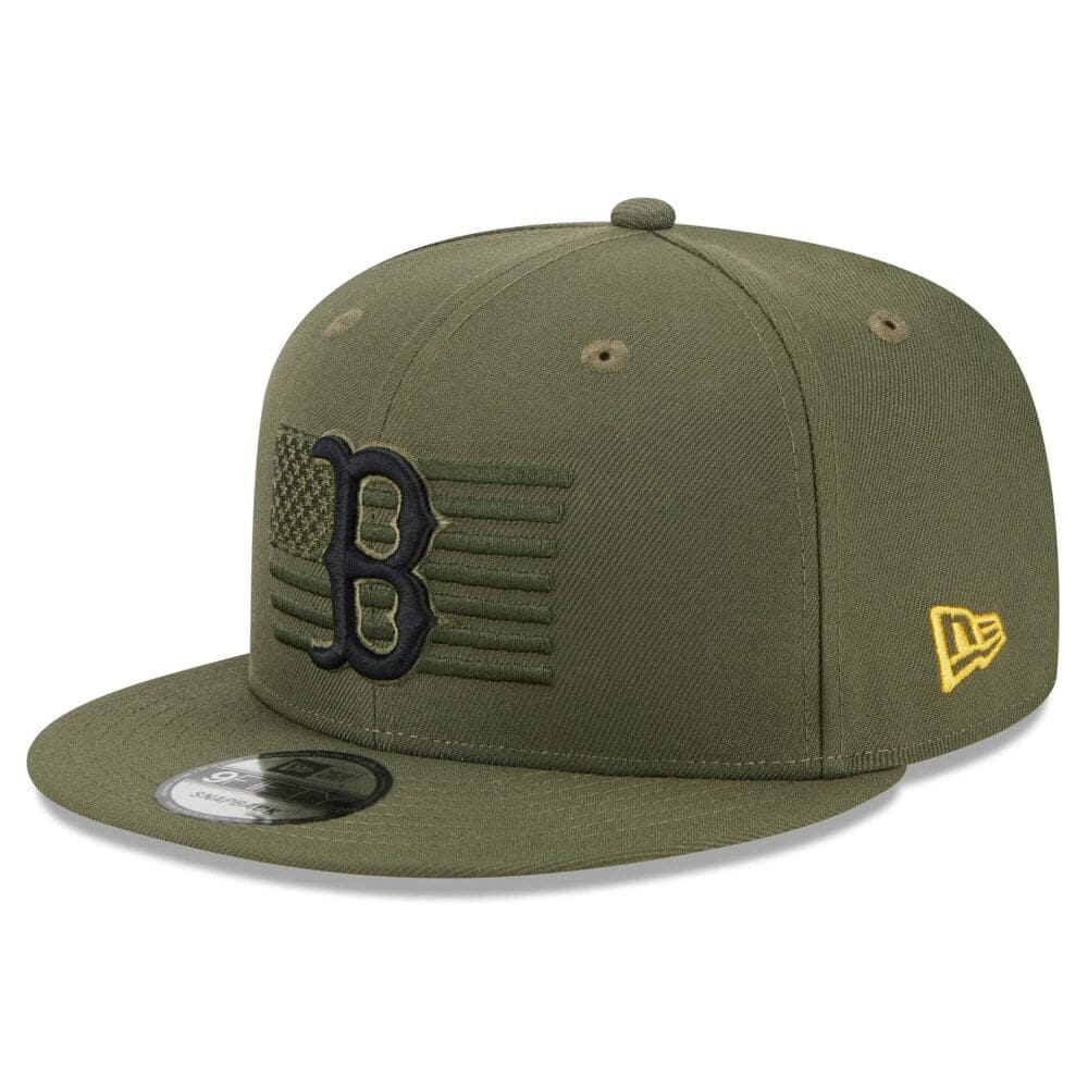 New Era Caps Boston Red Sox New Era MLB 2023 Armed Forces 9FIFTY Snapback Hat - Army