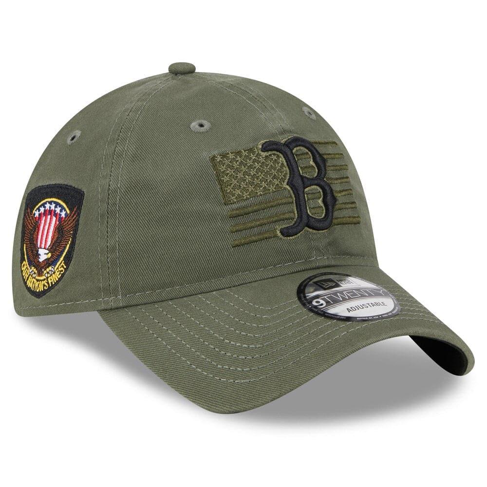 New Era Caps Boston Red Sox New Era MLB 2023 Armed Forces 9TWENTY Strapback Hat - Army