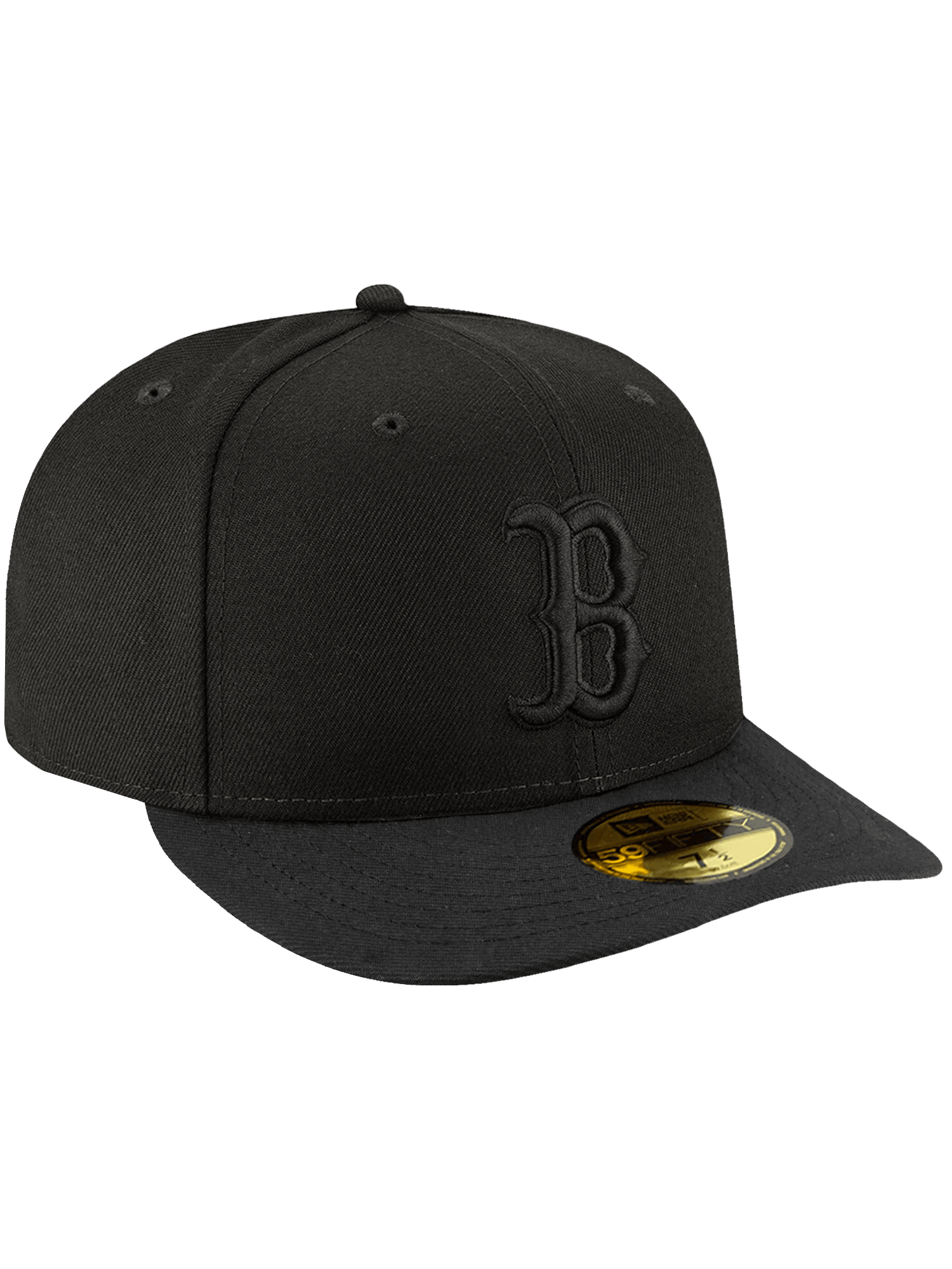 New Era Caps Boston Red Sox New Era MLB Black On Black 59FIFTY Pre-Curved Fitted Hat