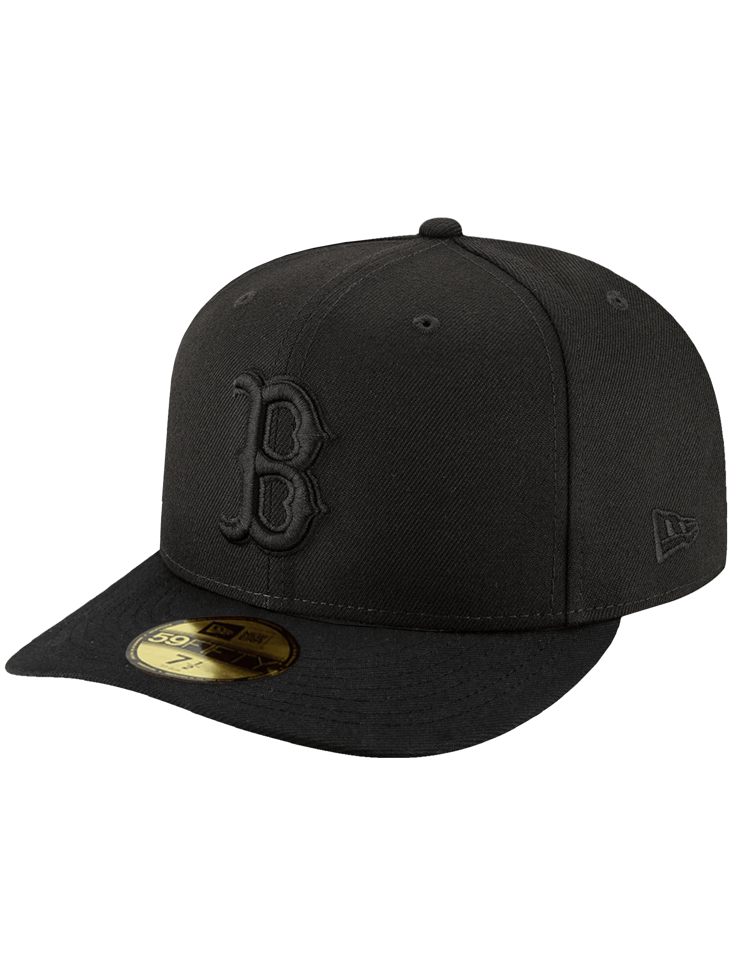 New Era Caps Boston Red Sox New Era MLB Black On Black 59FIFTY Pre-Curved Fitted Hat