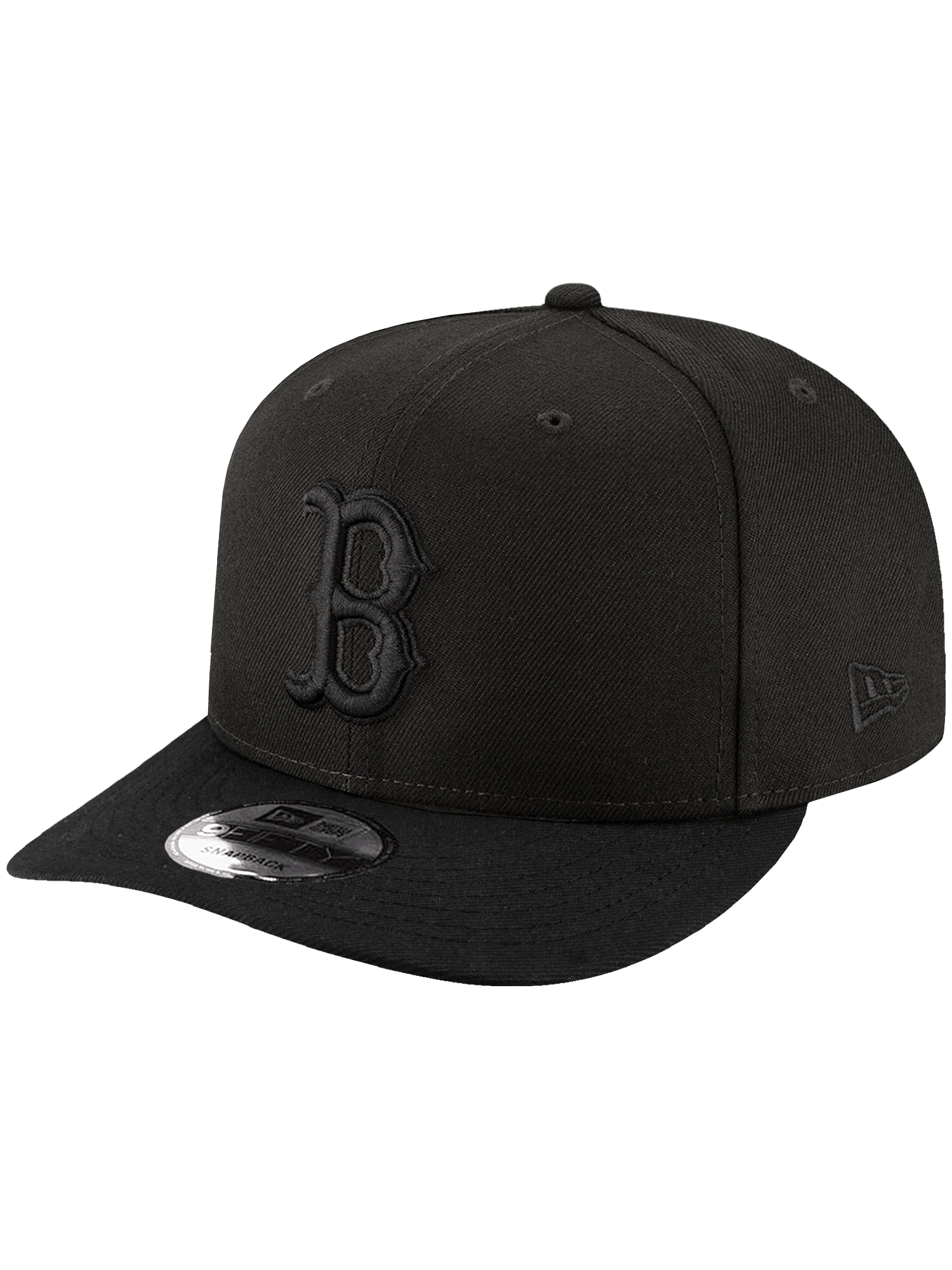 New Era Caps OSFA Boston Red Sox New Era MLB Black On Black 9FIFTY Pre-Curved Snapback Hat