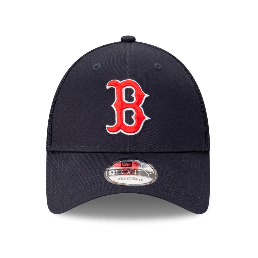 New Era Caps Boston Red Sox New Era MLB Team Trucker 9FORTY Snapback Hat - Navy