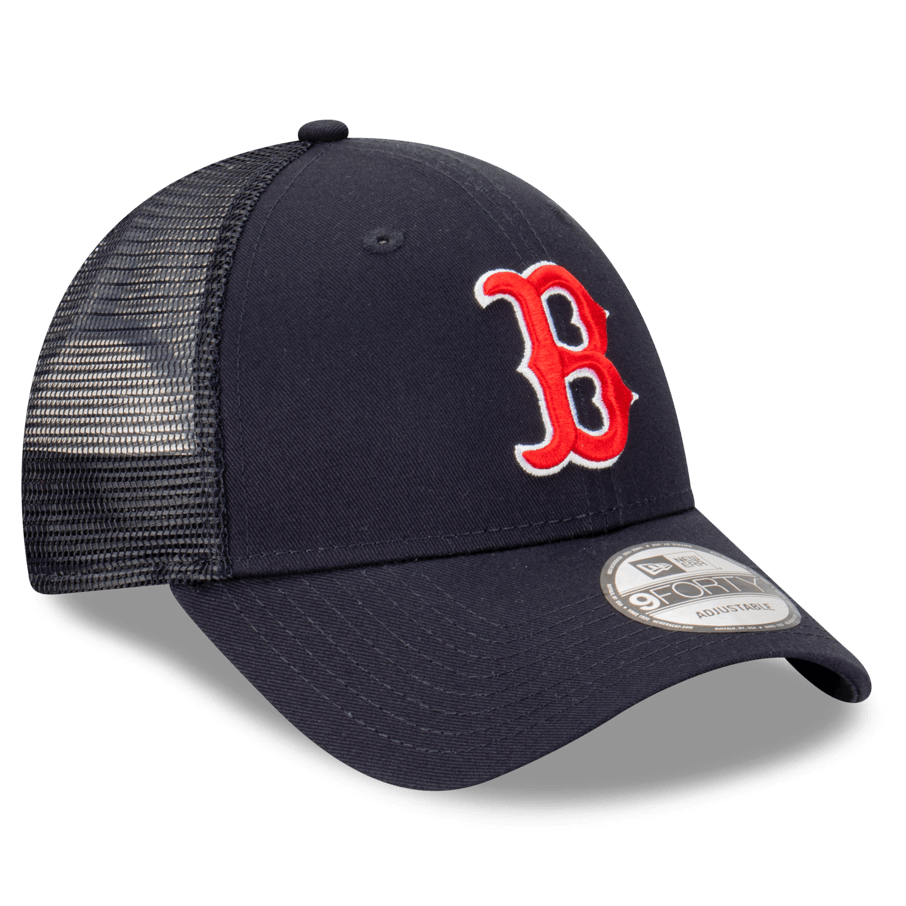 New Era Caps Boston Red Sox New Era MLB Team Trucker 9FORTY Snapback Hat - Navy