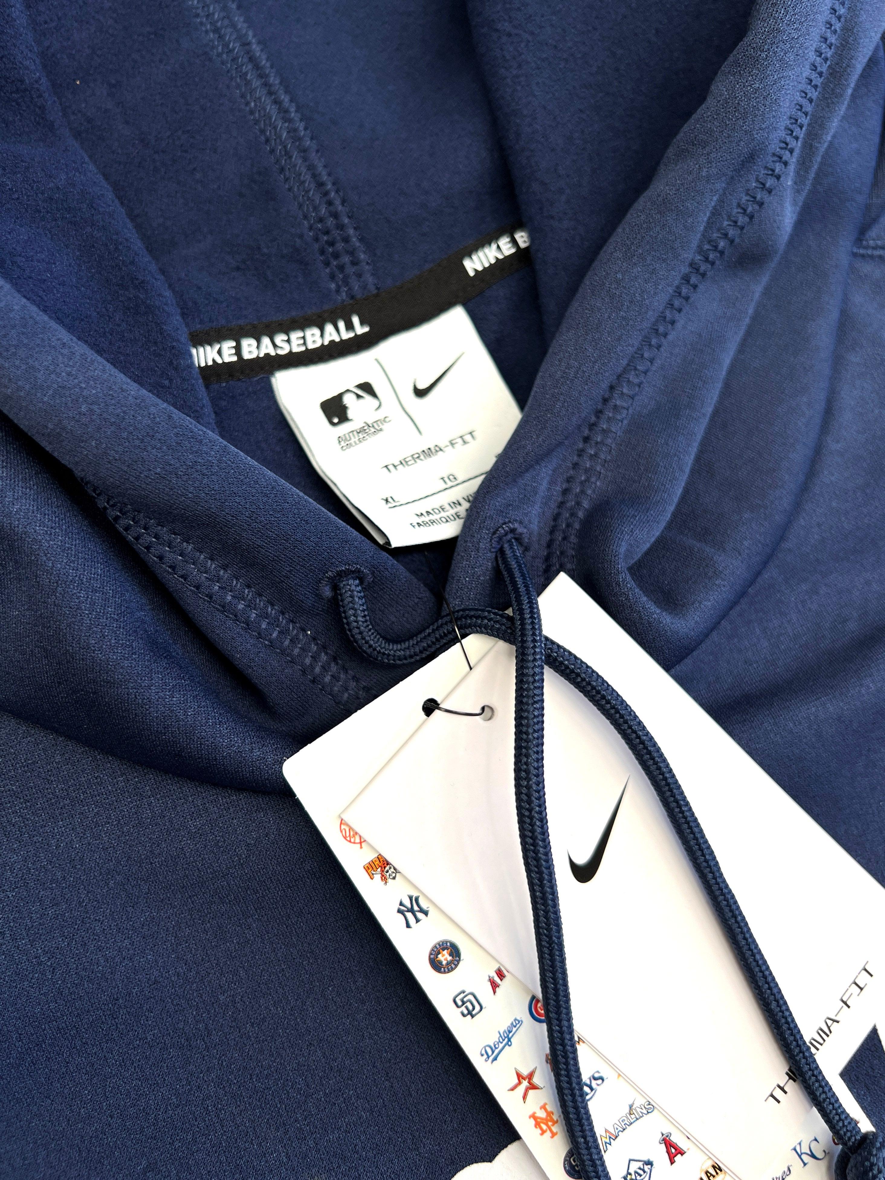 Nike Jumpers Boston Red Sox Nike MLB AC Performance Short Sleeve Hoodie Jumper - Navy