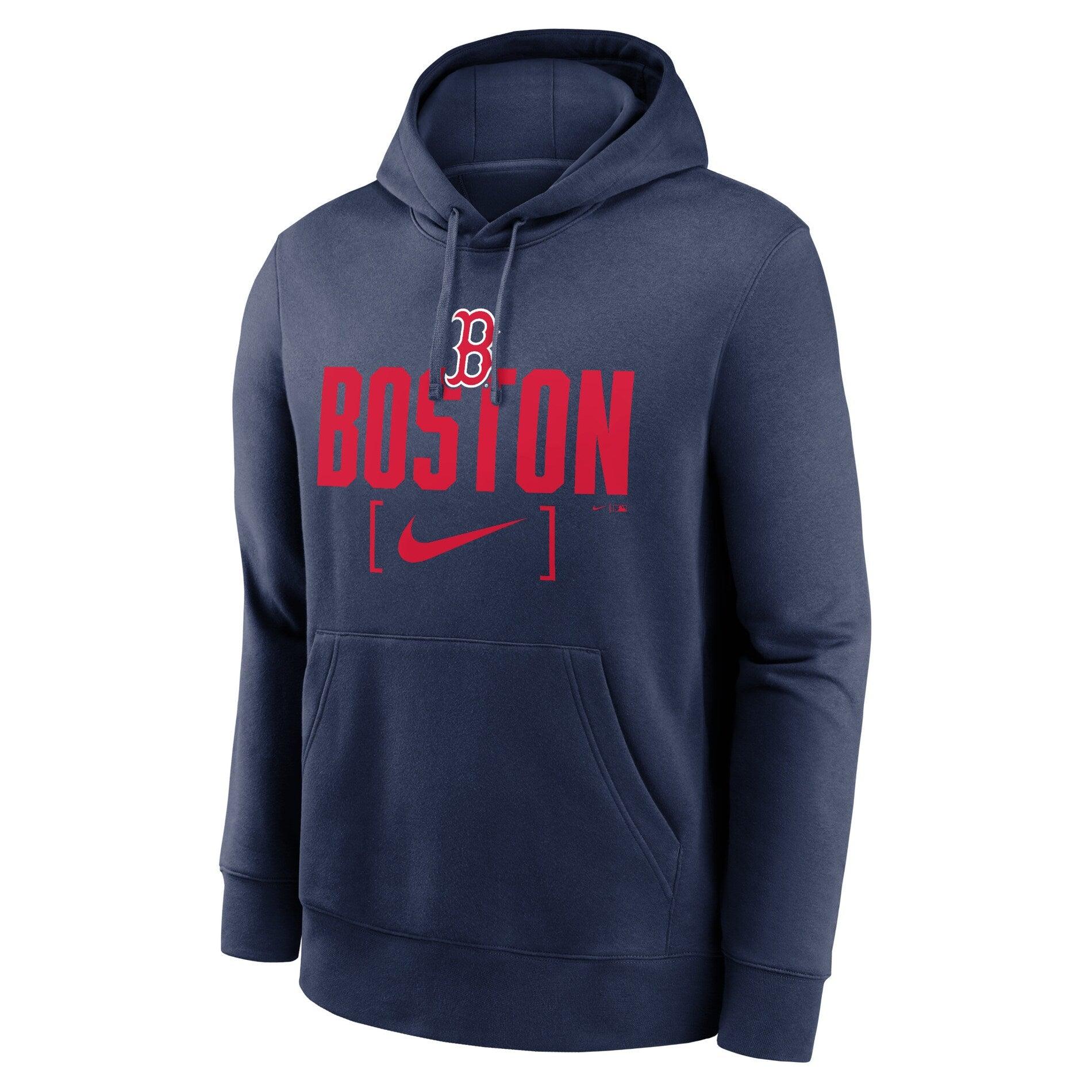 Nike Jumpers Boston Red Sox Nike MLB Club Slack Fleece Hoodie Jumper - Navy