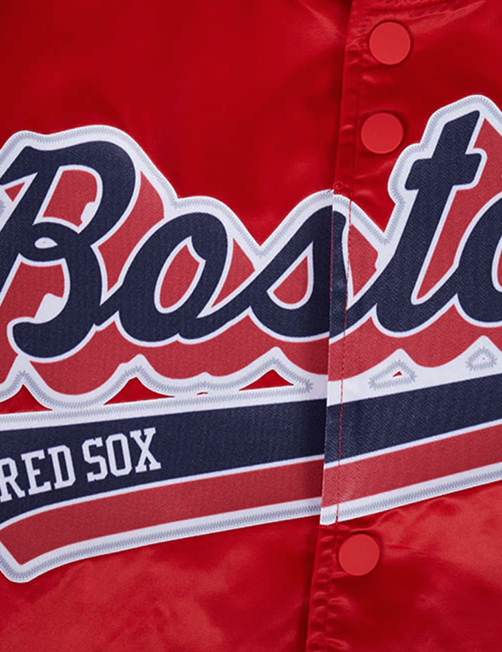 Pro Standard Jackets Boston Red Sox Pro Standard MLB Script Tail Lightweight Satin Jacket - Red