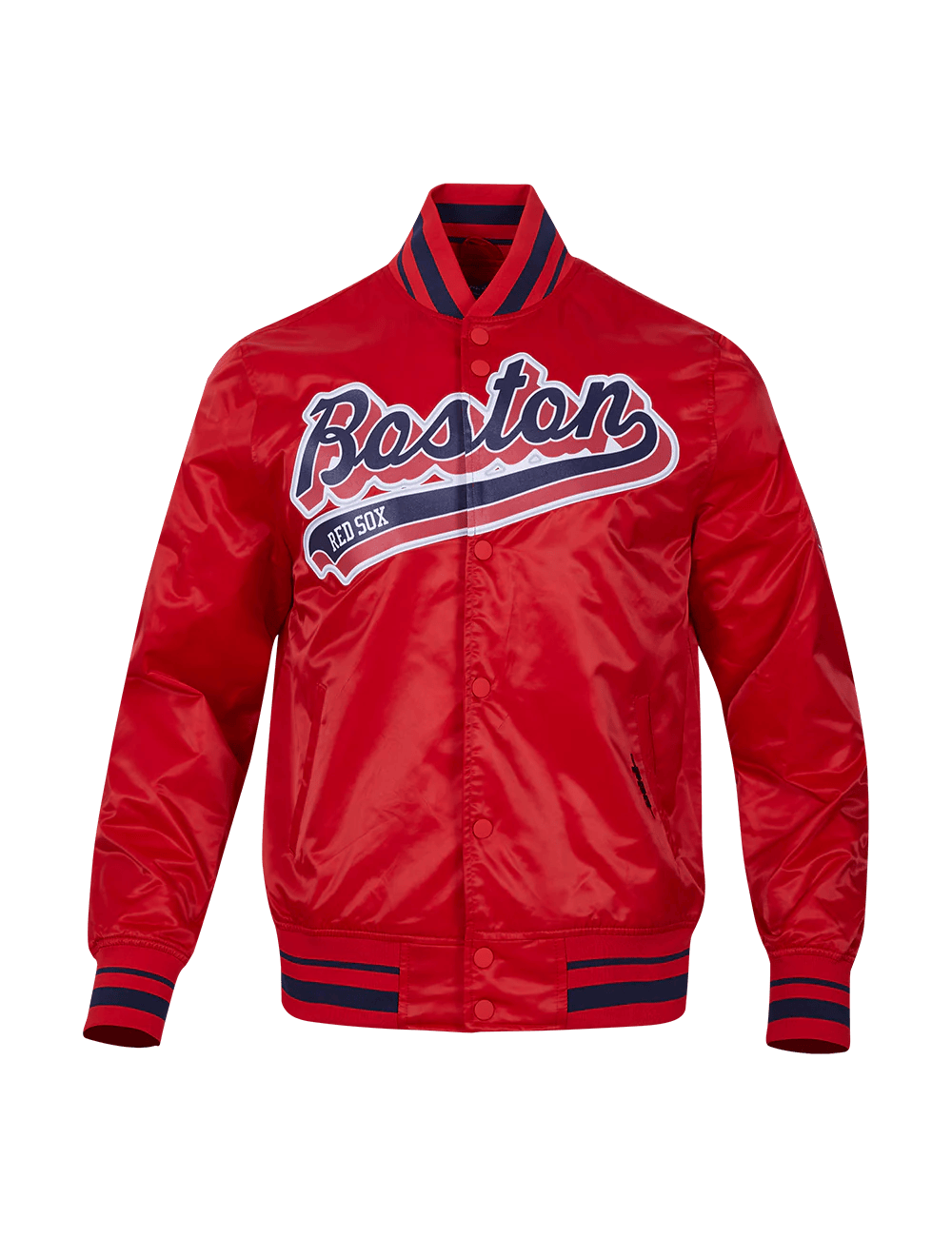 Pro Standard Jackets Boston Red Sox Pro Standard MLB Script Tail Lightweight Satin Jacket - Red