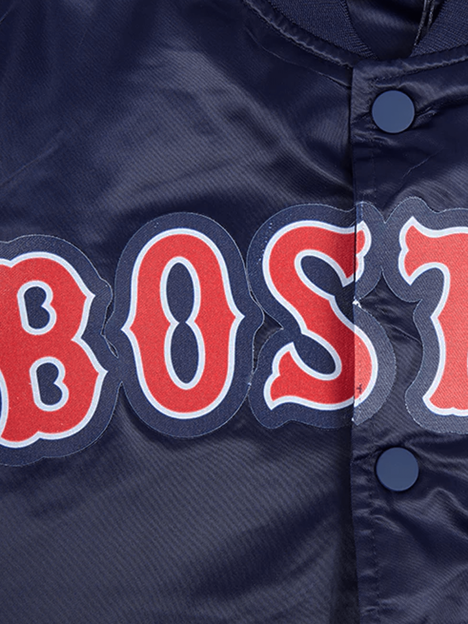 Pro Standard Jackets Boston Red Sox Pro Standard MLB Team Classic Satin Button Jacket - Navy