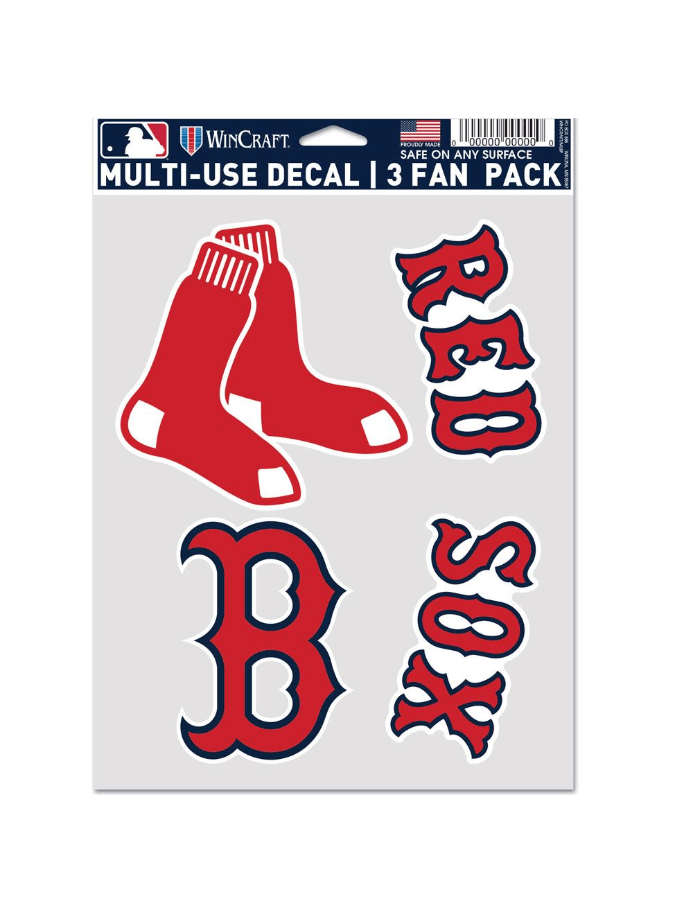 Wincraft Accessories Boston Red Sox Wincraft MLB Team 3 Piece 5” x 7” Decal Set