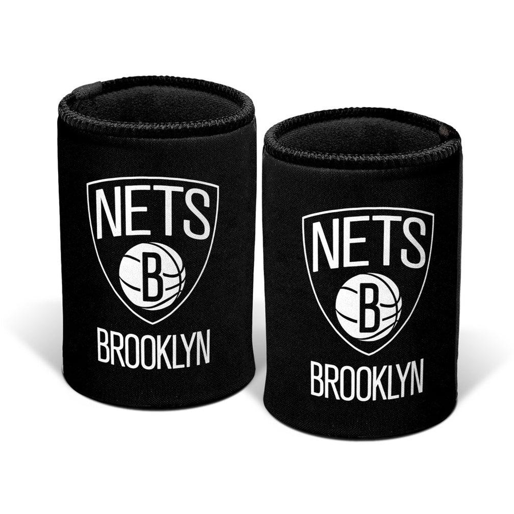 NBA Branded Accessories Brooklyn Nets NBA Team Logo Can Cooler - Black