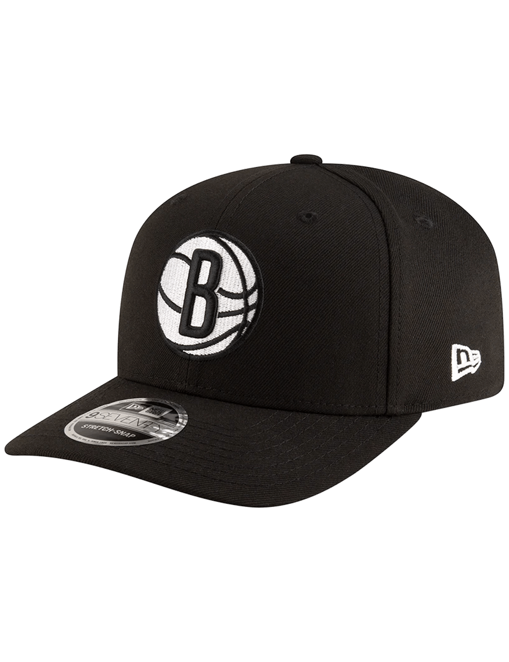 New Era Caps Brooklyn Nets New Era NBA Team 9SEVENTY Stretch-Snapback Hat - Black