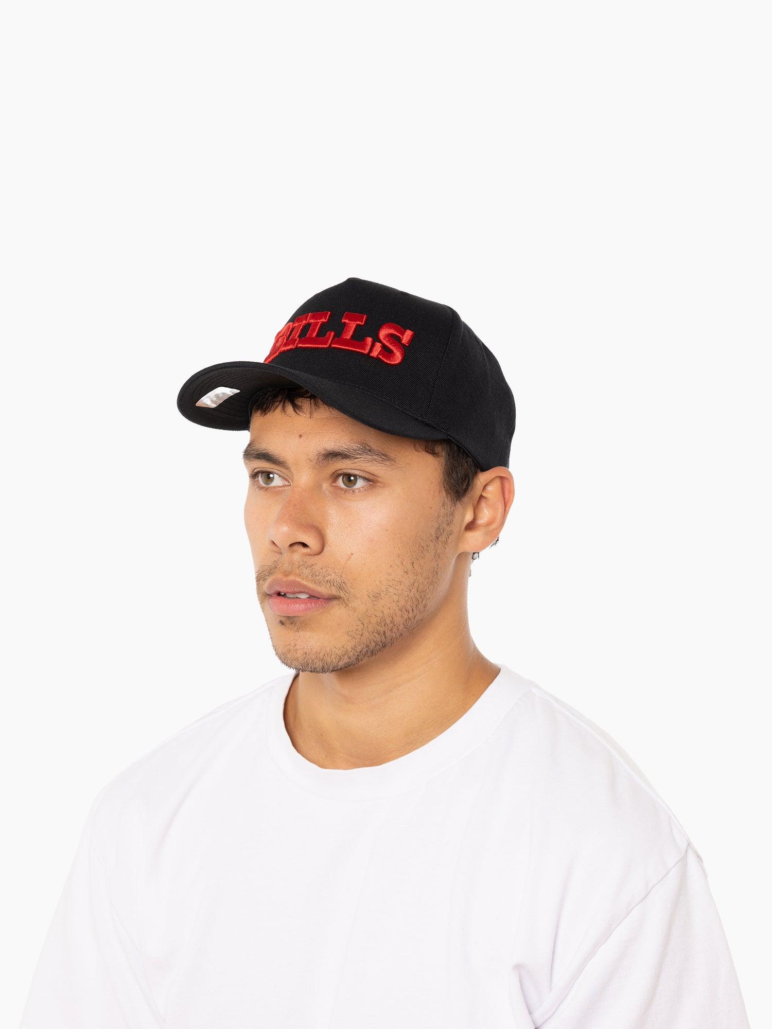 Mitchell And Ness Caps Buffalo Bills Mitchell & Ness NFL Throwback Classic Red Snapback Hat - Black