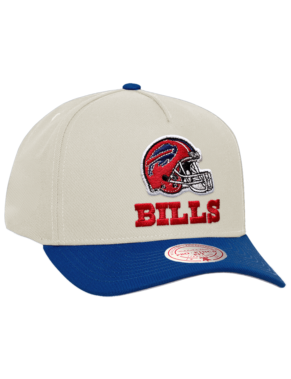 Mitchell And Ness Caps OSFM Buffalo Bills Mitchell & Ness NFL Throwback Pro Pinch Snapback Hat - Chrome