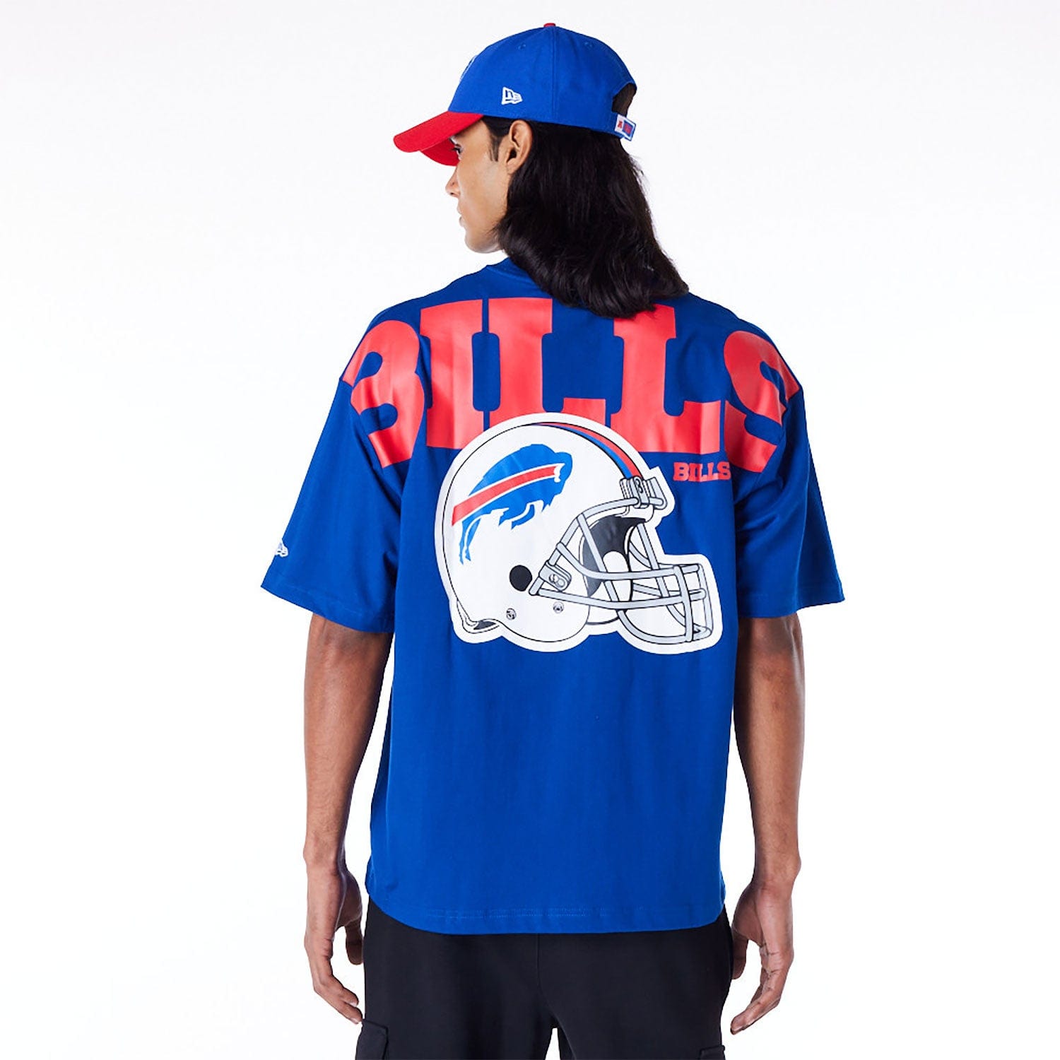 New Era T-Shirts Buffalo Bills New Era NFL Logo Select Oversized T-Shirt - Blue