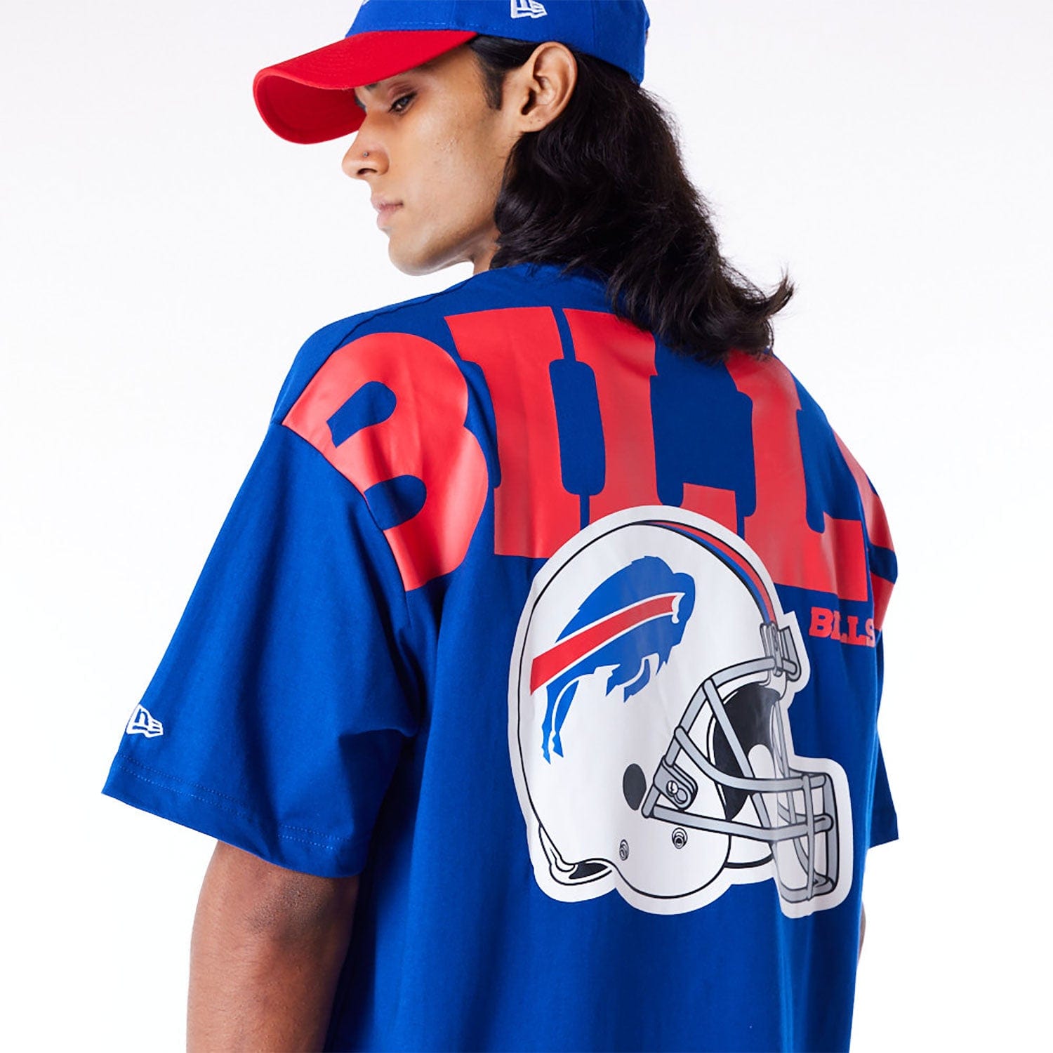 New Era T-Shirts Buffalo Bills New Era NFL Logo Select Oversized T-Shirt - Blue