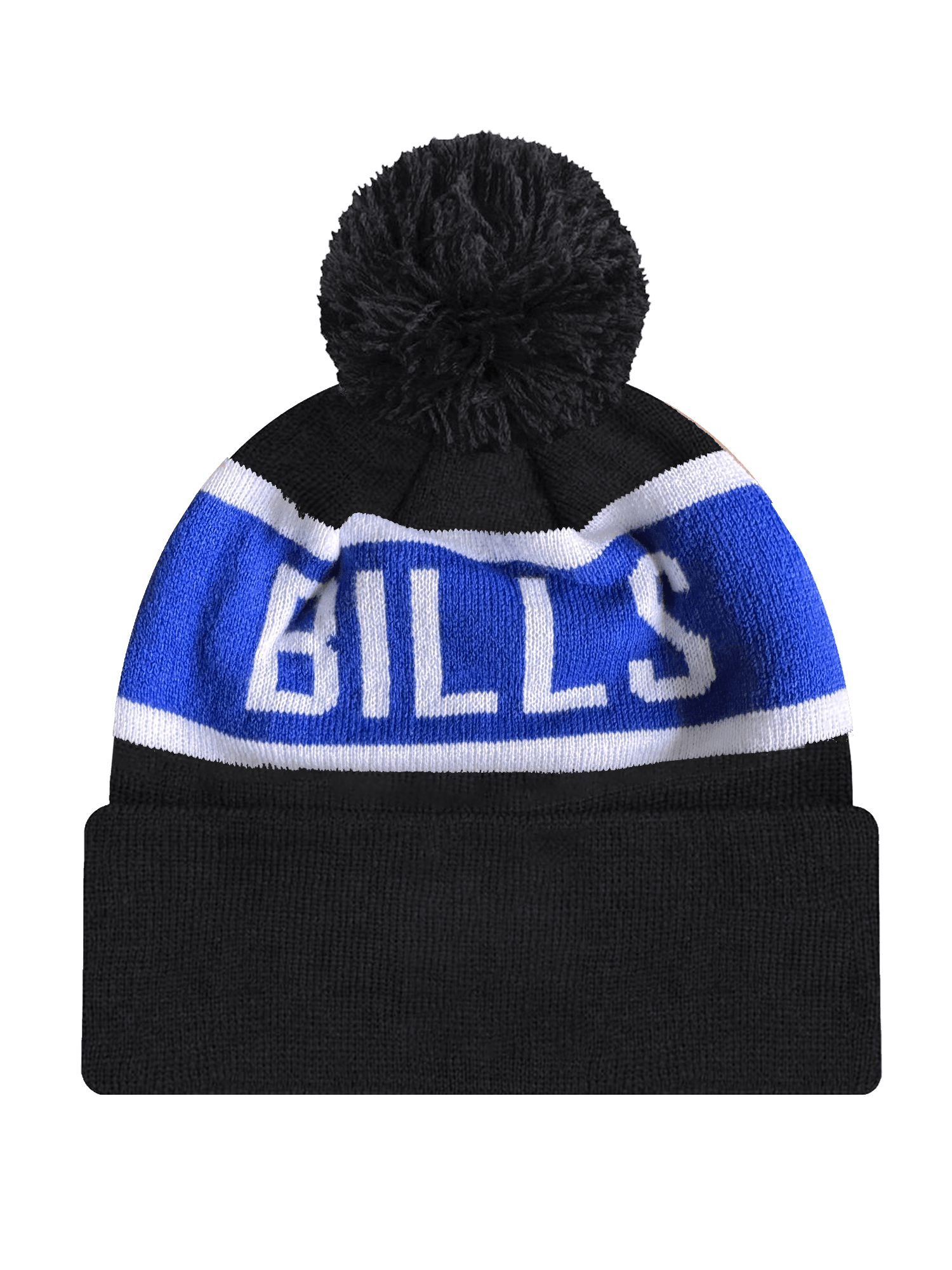 New Era Beanies Buffalo Bills New Era NFL Team Spell Pom Knit Beanie - Black