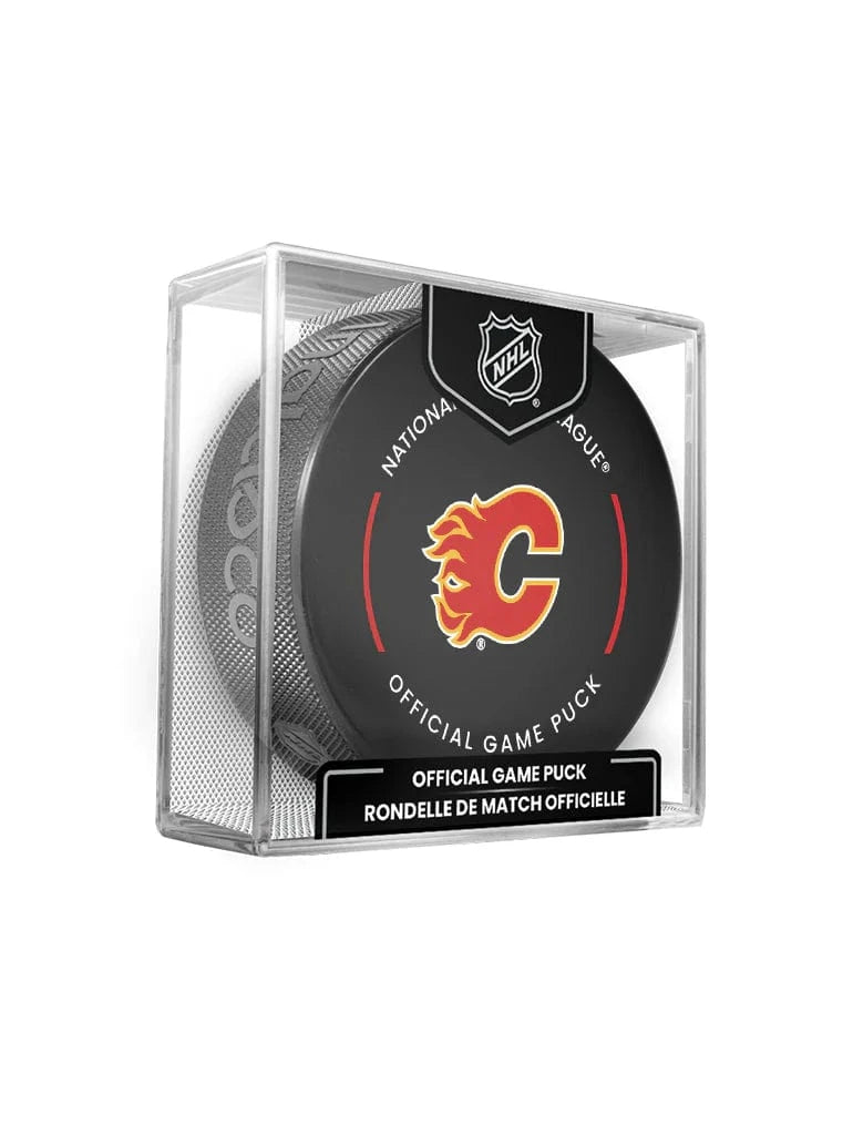 Inglasco Pucks Calgary Flames Inglasco NHL 24-25 Official Game Puck In Cube