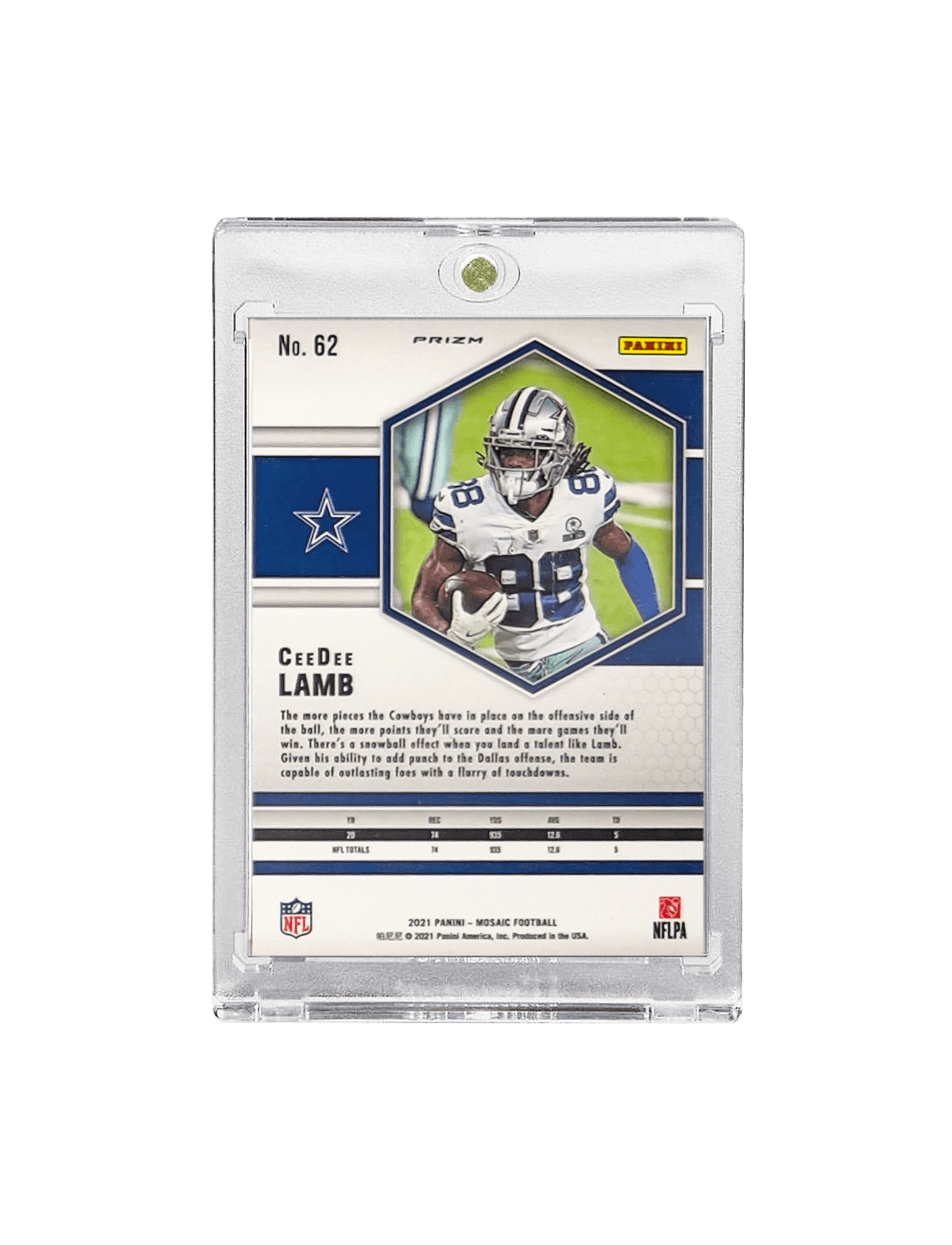 Panini Cards CeeDee Lamb Dallas Cowboys Panini NFL Mosaic 21 Pink 62 Card
