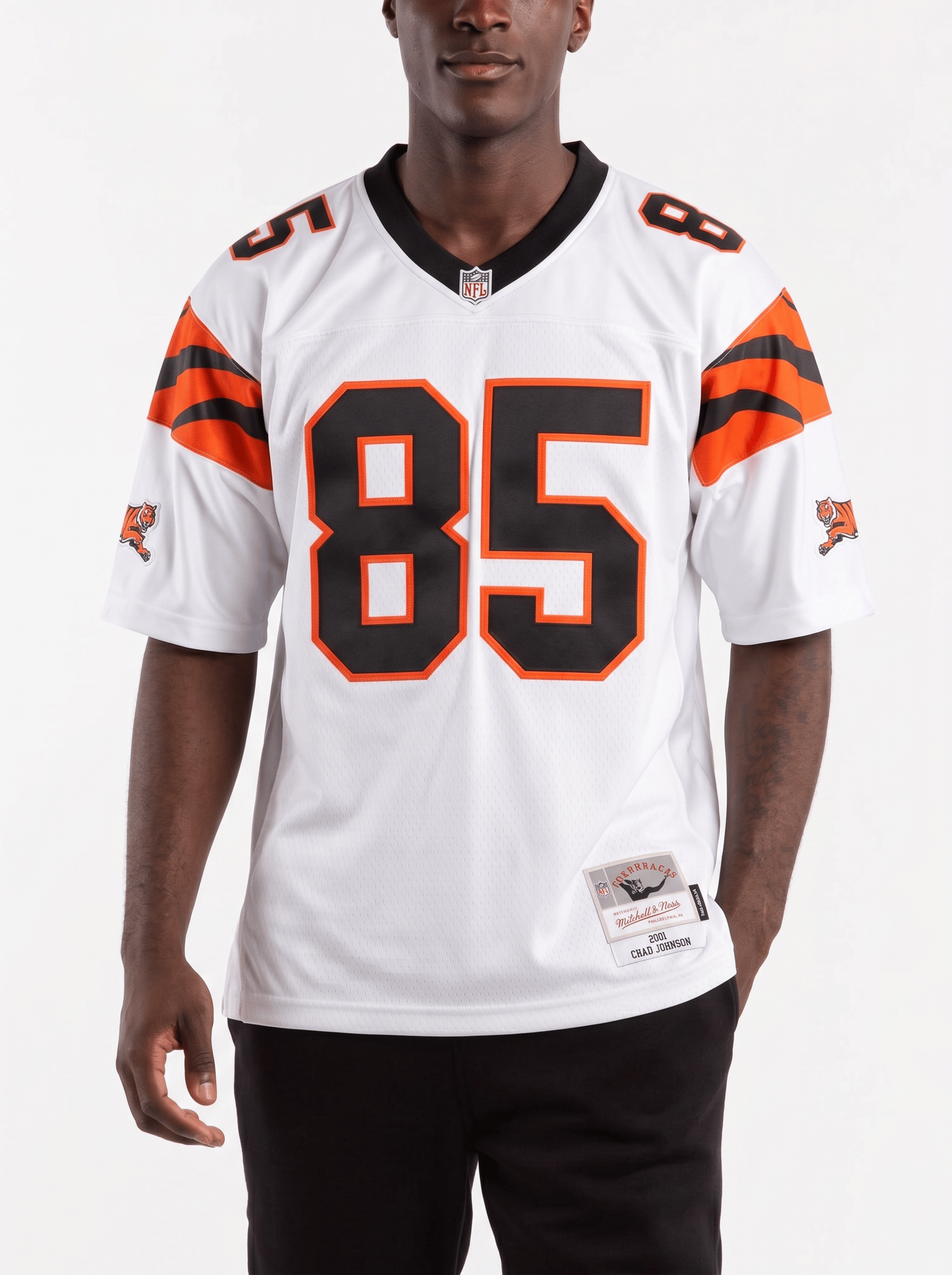 Mitchell And Ness Jerseys Chad Johnson Cincinnati Bengals Mitchell & Ness NFL 2001 Legacy Jersey - White