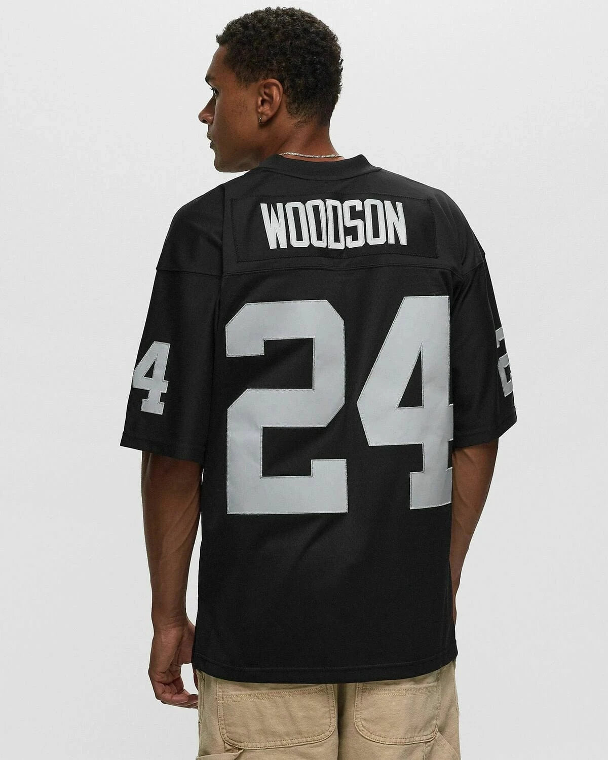 Mitchell And Ness Jerseys Charles Woodson Las Vegas Raiders Mitchell & Ness NFL 98 Road Legacy Jersey - Black