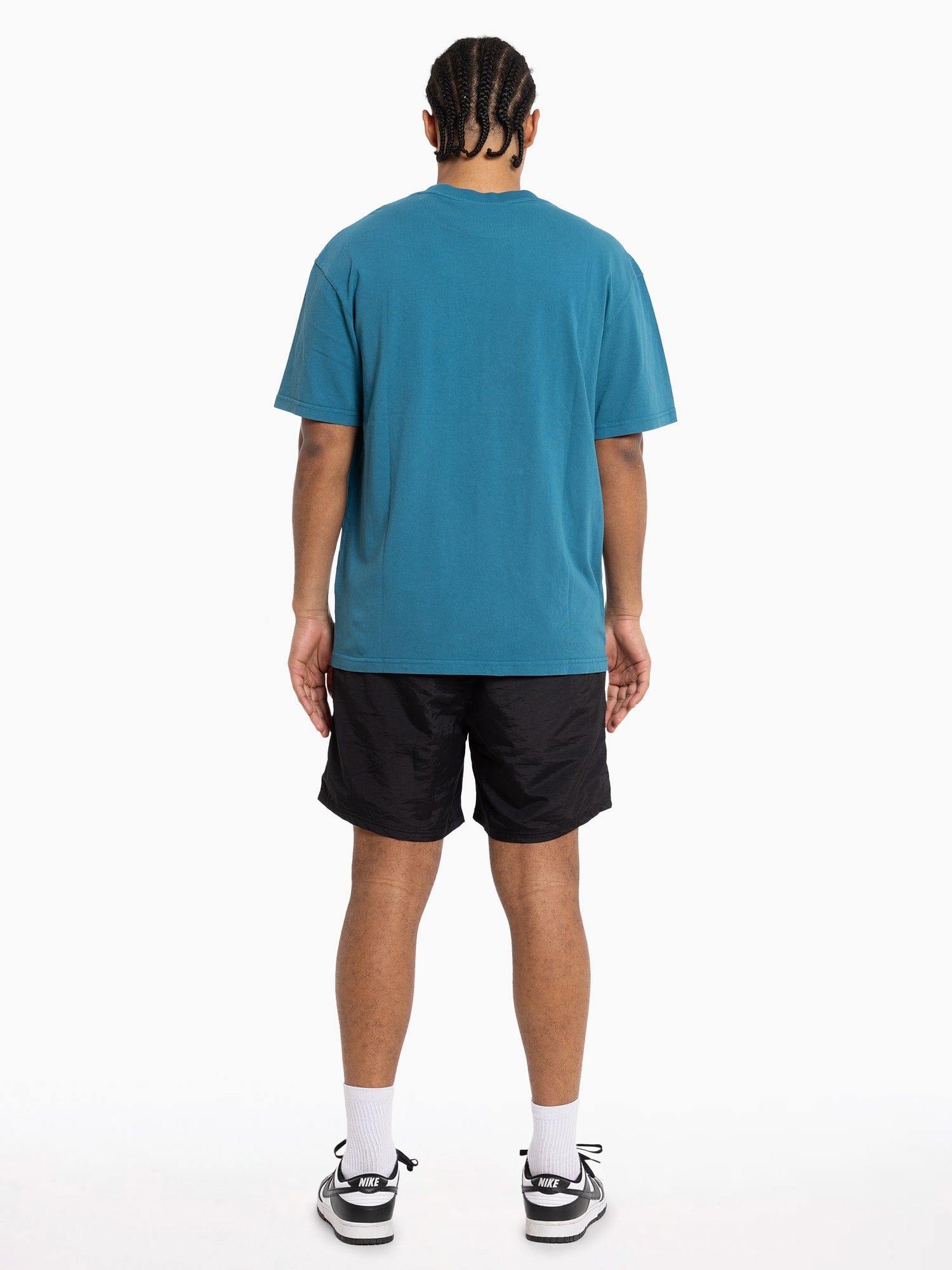 Mitchell And Ness T-Shirts Charlotte Hornets Mitchell & Ness NBA Abstract Vintage T-Shirt - Faded Teal