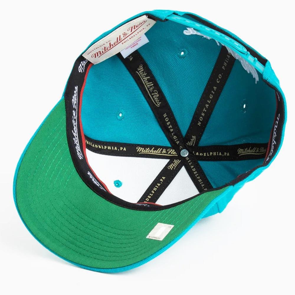 Mitchell And Ness Caps Charlotte Hornets Mitchell & Ness NBA HWC Classic Red Snapback Hat - Teal