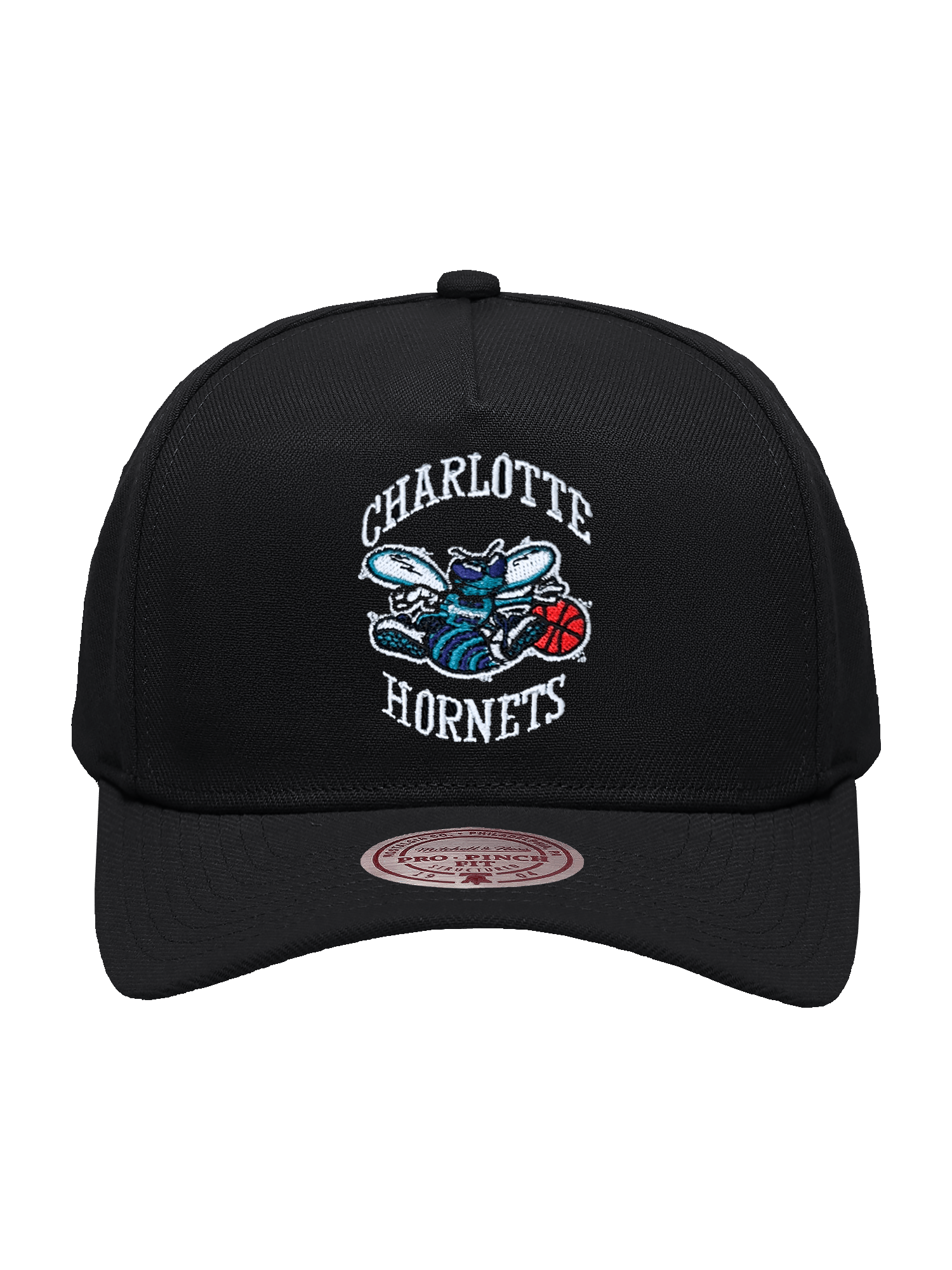 Mitchell And Ness Caps Charlotte Hornets Mitchell & Ness NBA HWC Pro Pinch Snapback Hat - Black