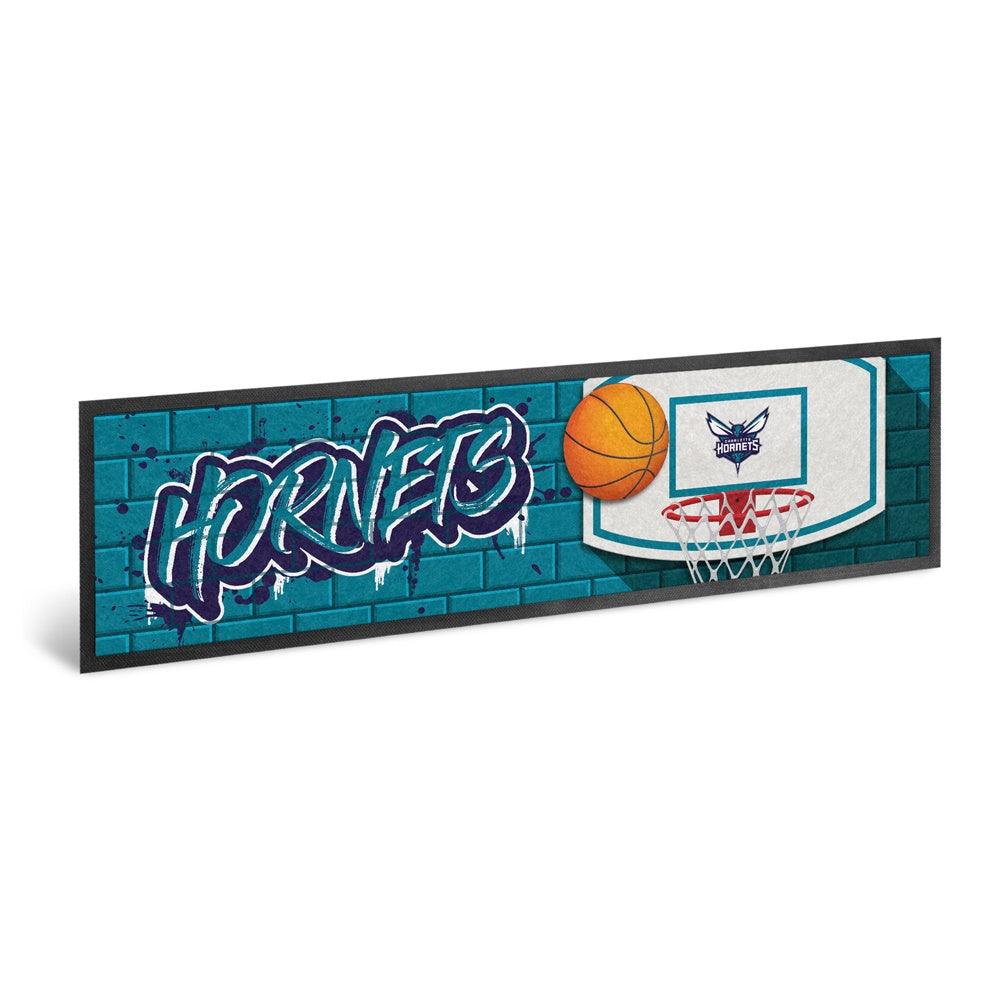 NBA Branded Accessories Charlotte Hornets NBA Graffiti Bar Runner Mat