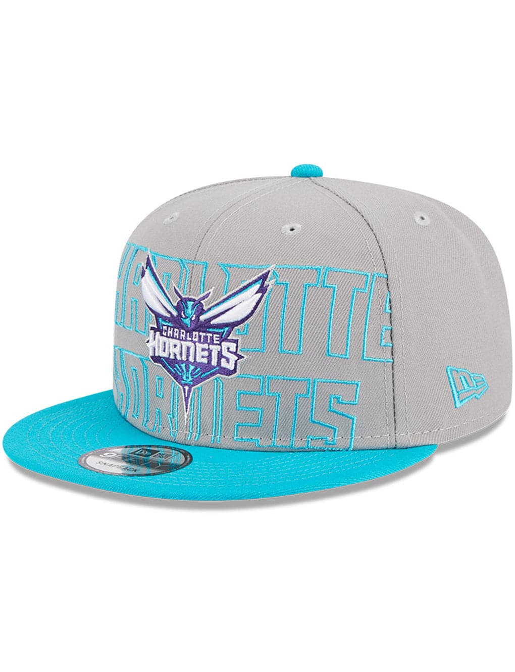 New Era Caps Charlotte Hornets New Era NBA 23 Draft 9FIFTY Snapback Hat - Grey