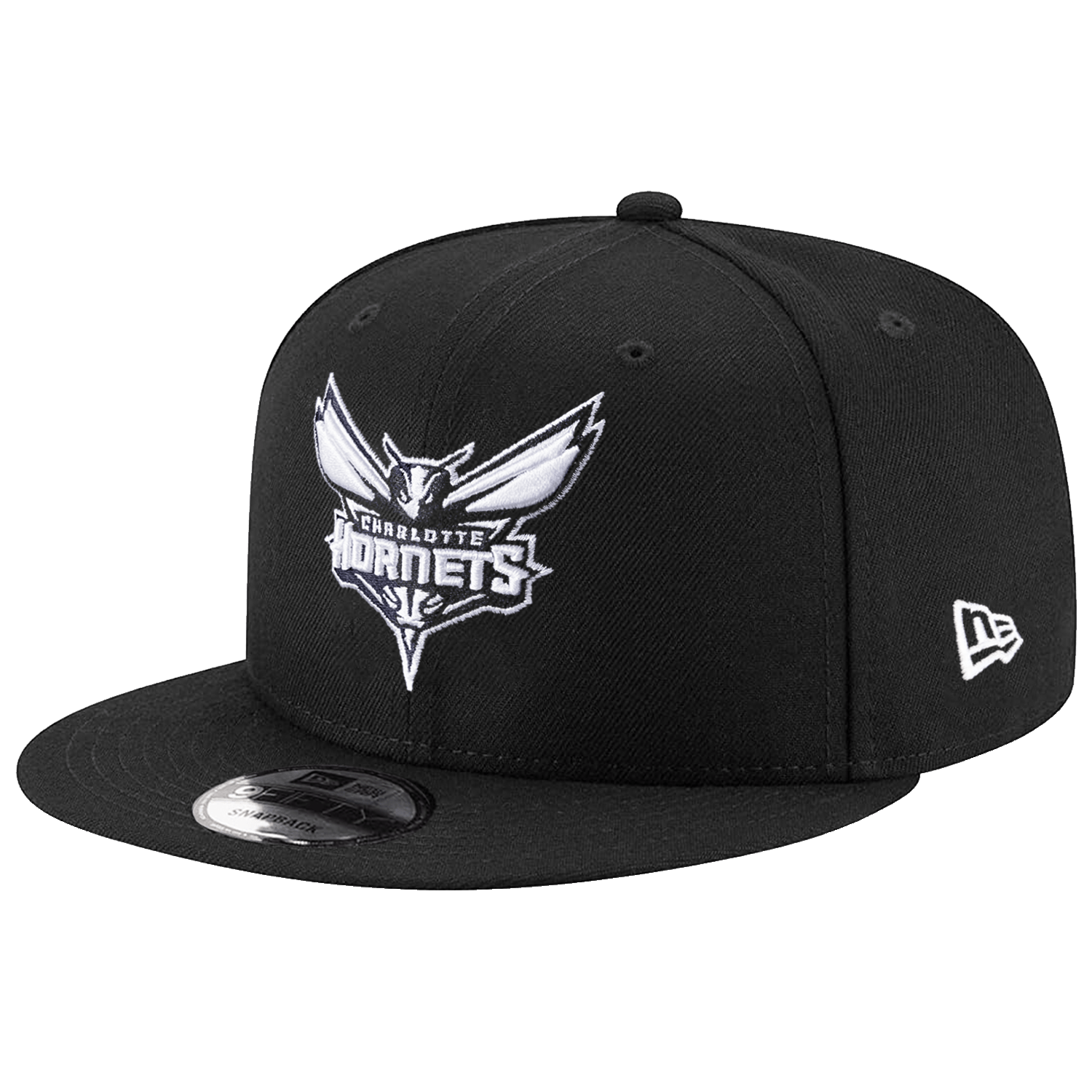 New Era Caps Charlotte Hornets New Era NBA Black & White 9FIFTY Snapback Hat