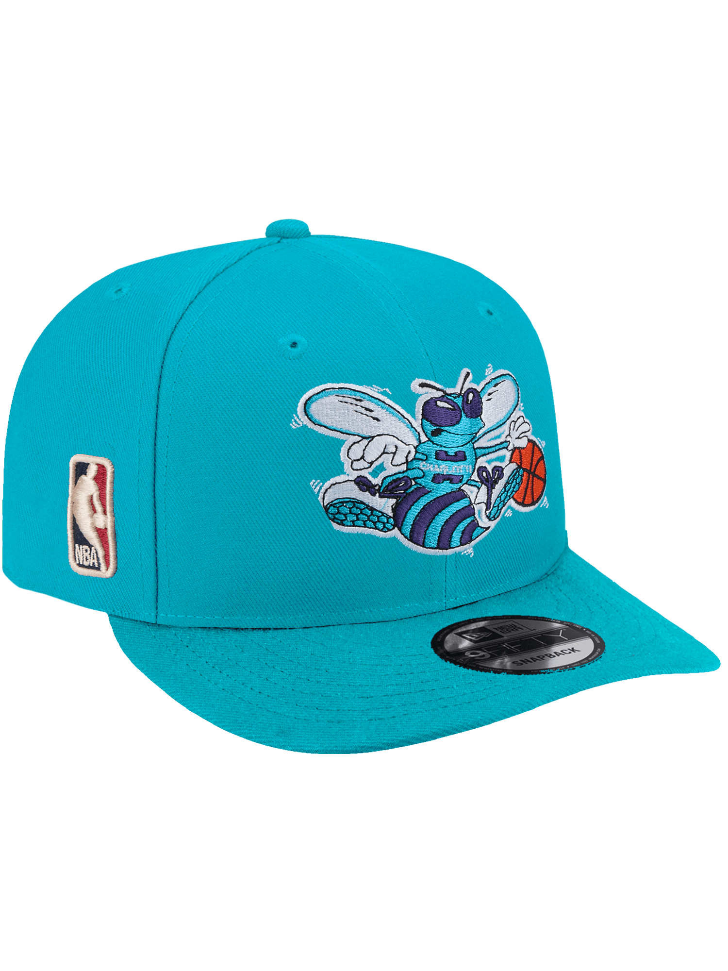 New Era Caps Charlotte Hornets New Era NBA HWC 9FIFTY Pre-Curved Snapback Hat - Turqoise