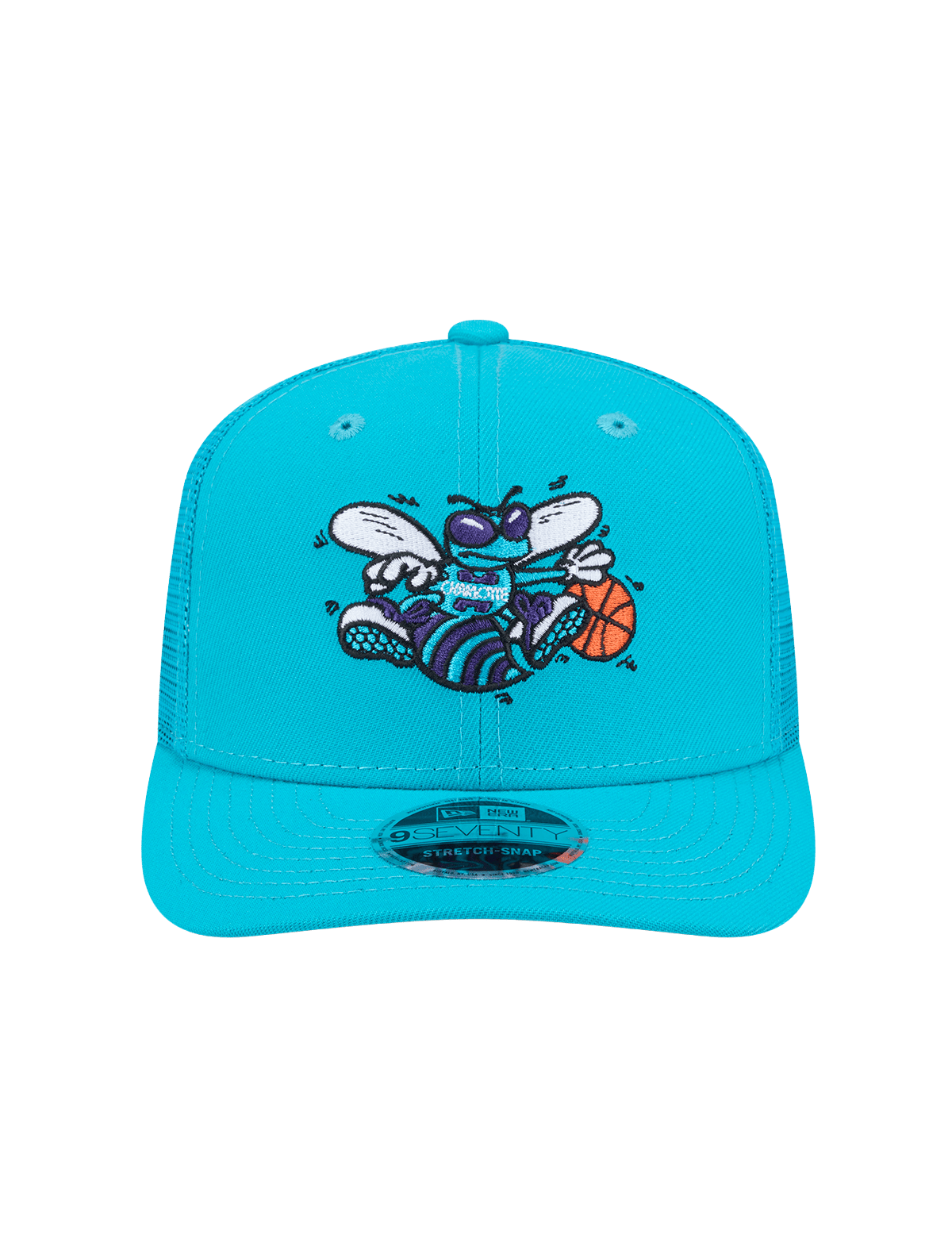 New Era Caps Charlotte Hornets New Era NBA HWC 9SEVENTY Trucker Stretch Snapback Hat - Turqoise