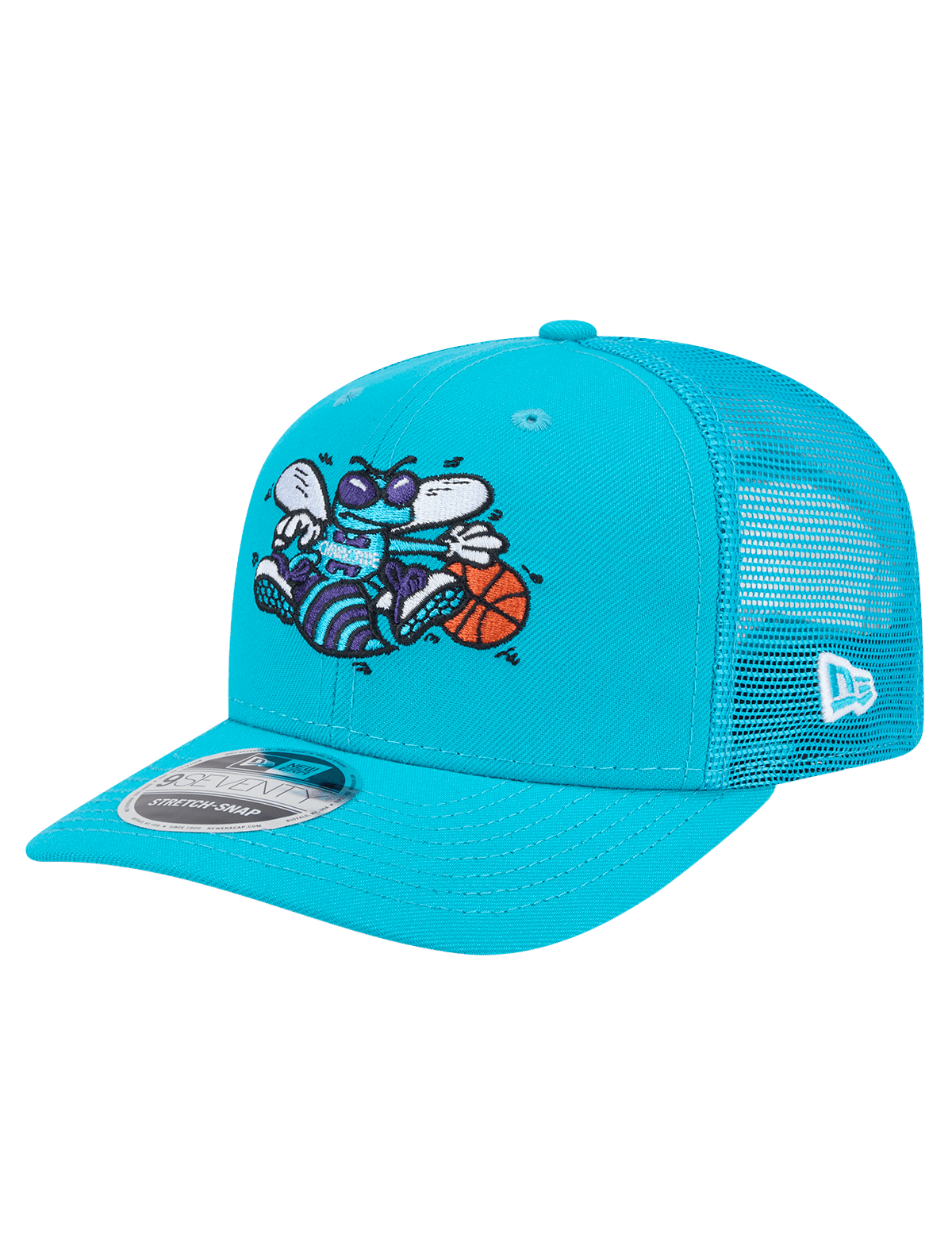 New Era Caps Charlotte Hornets New Era NBA HWC 9SEVENTY Trucker Stretch Snapback Hat - Turqoise