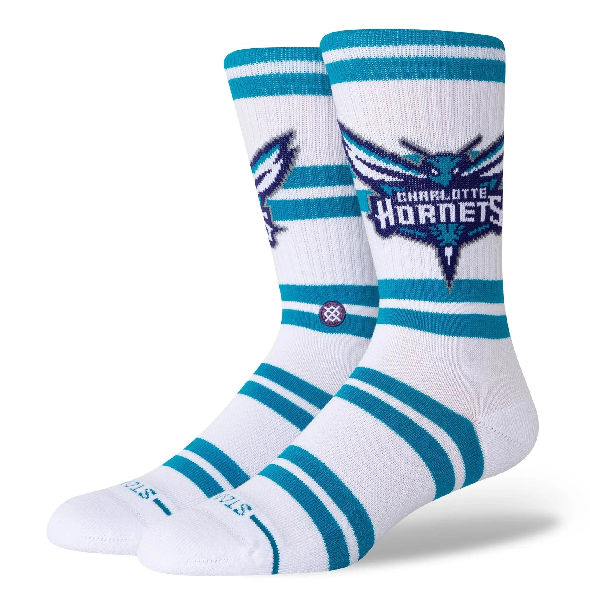 Stance Socks Large (9-12 US) Charlotte Hornets Stance NBA Team Prep Crew Socks