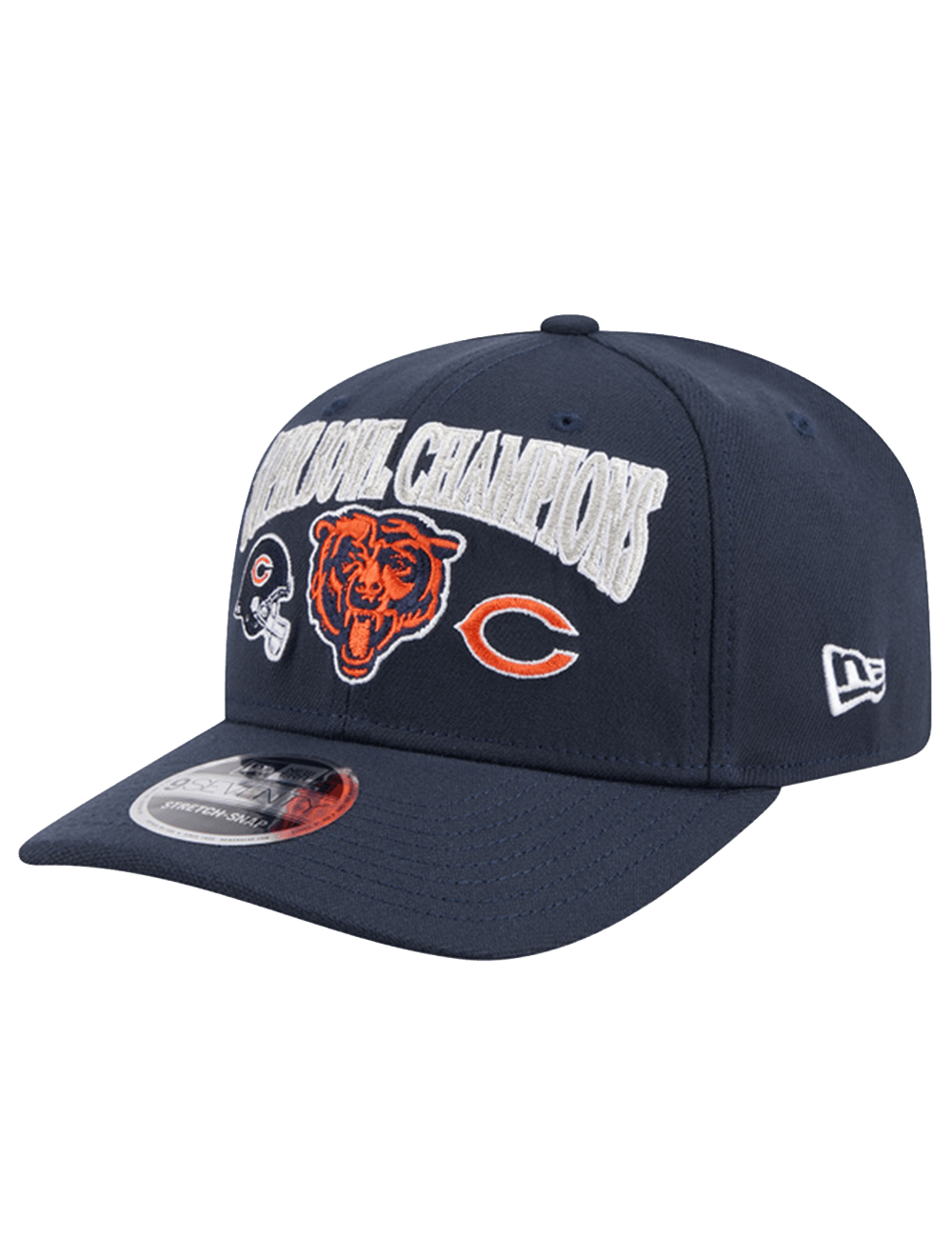 New Era Caps OSFM Chicago Bears New Era NFL Champs History 9SEVENTY Stretch Snapback Hat