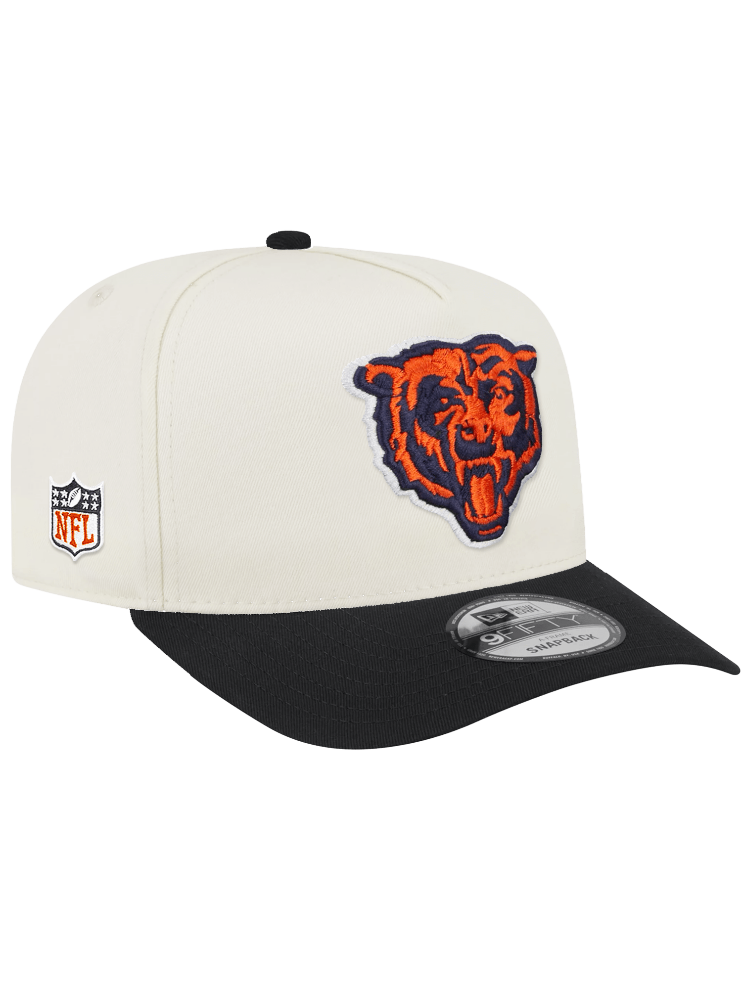 New Era Caps Chicago Bears New Era NFL Team 2T 9FIFTY A-Frame Pre-Curved Snapback Hat - Chrome